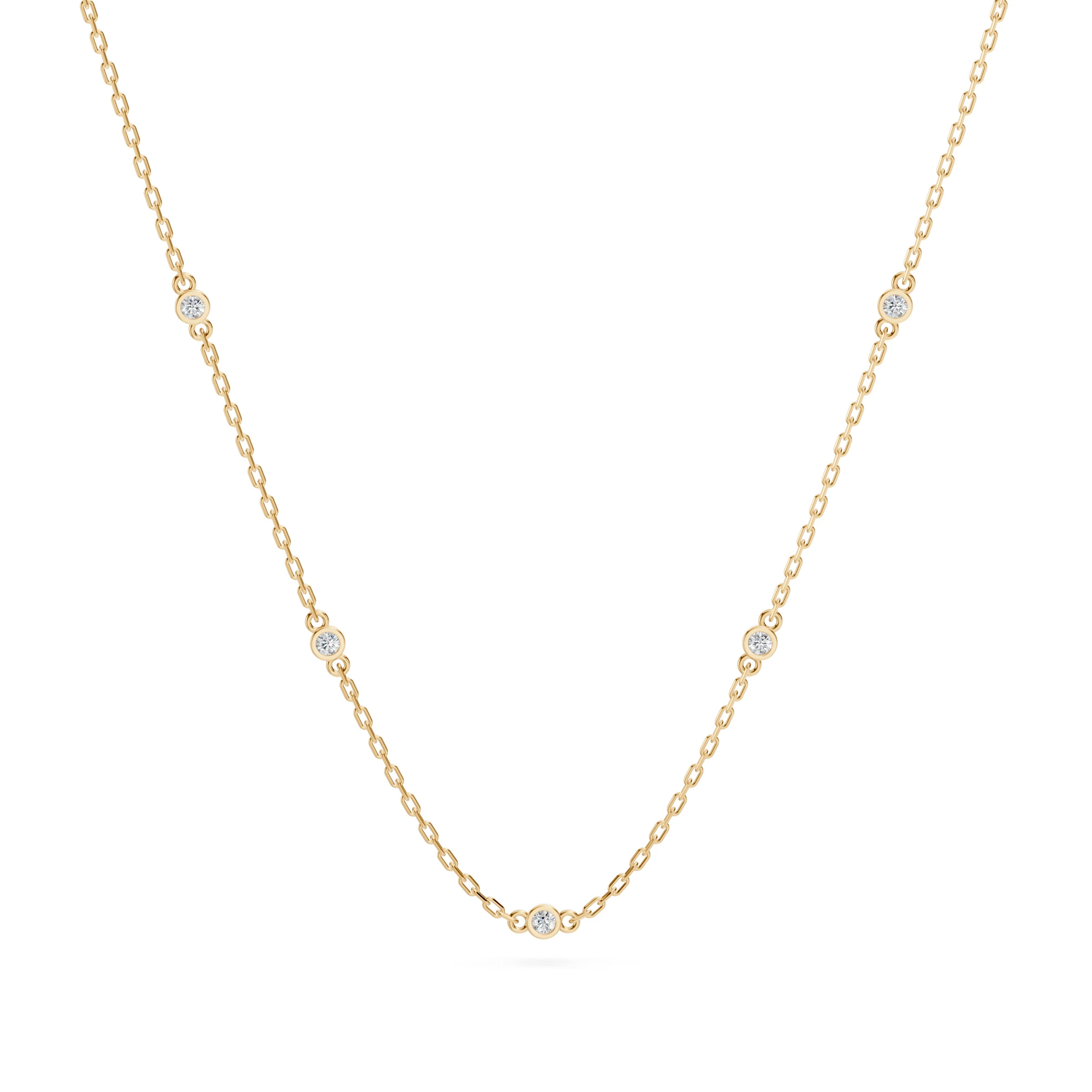 Collier Voile Éternel Minimalisme ronde 0,07 ct — vue 6