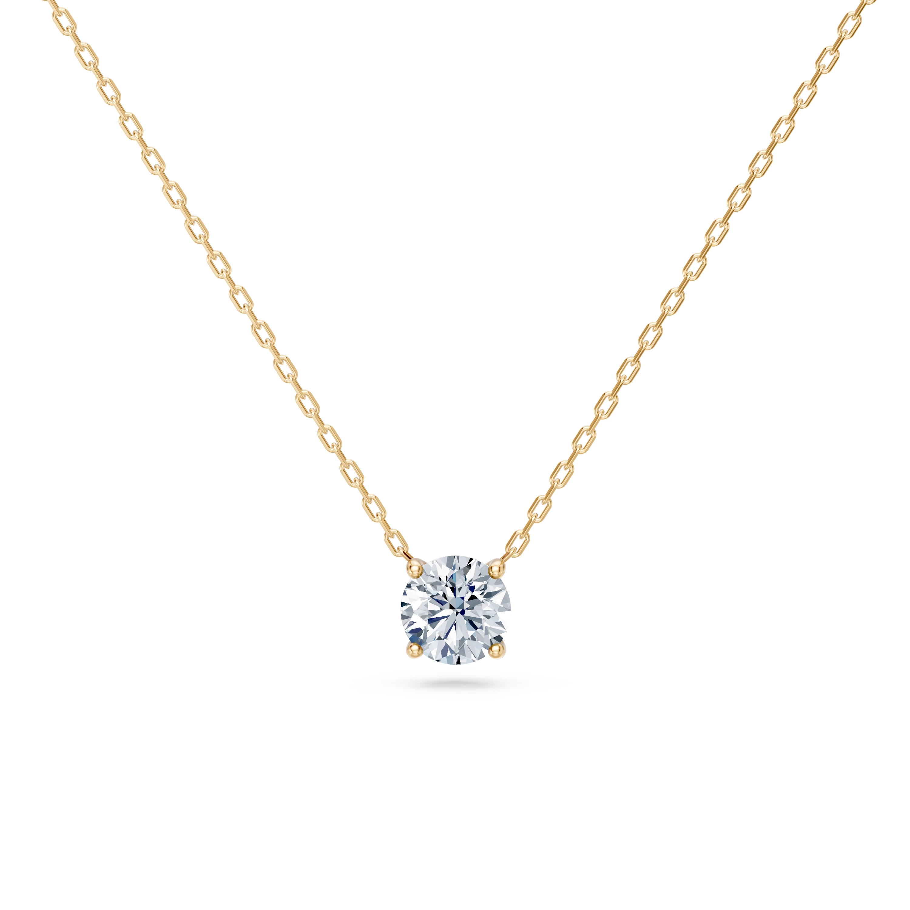 Collier Soleil Radieux Solitaire ronde 0,7 ct · 5,7 mm — vue 6