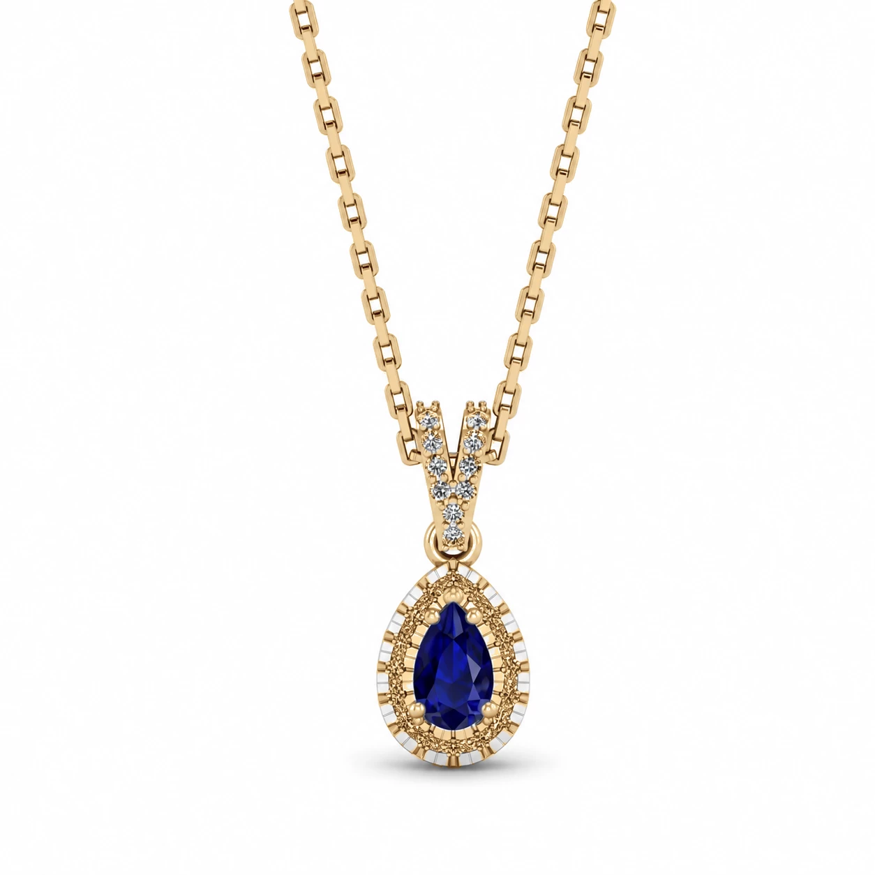 Collier Crépuscule Radieux Pierre Précieuse poire 0,23 ct — vue 8