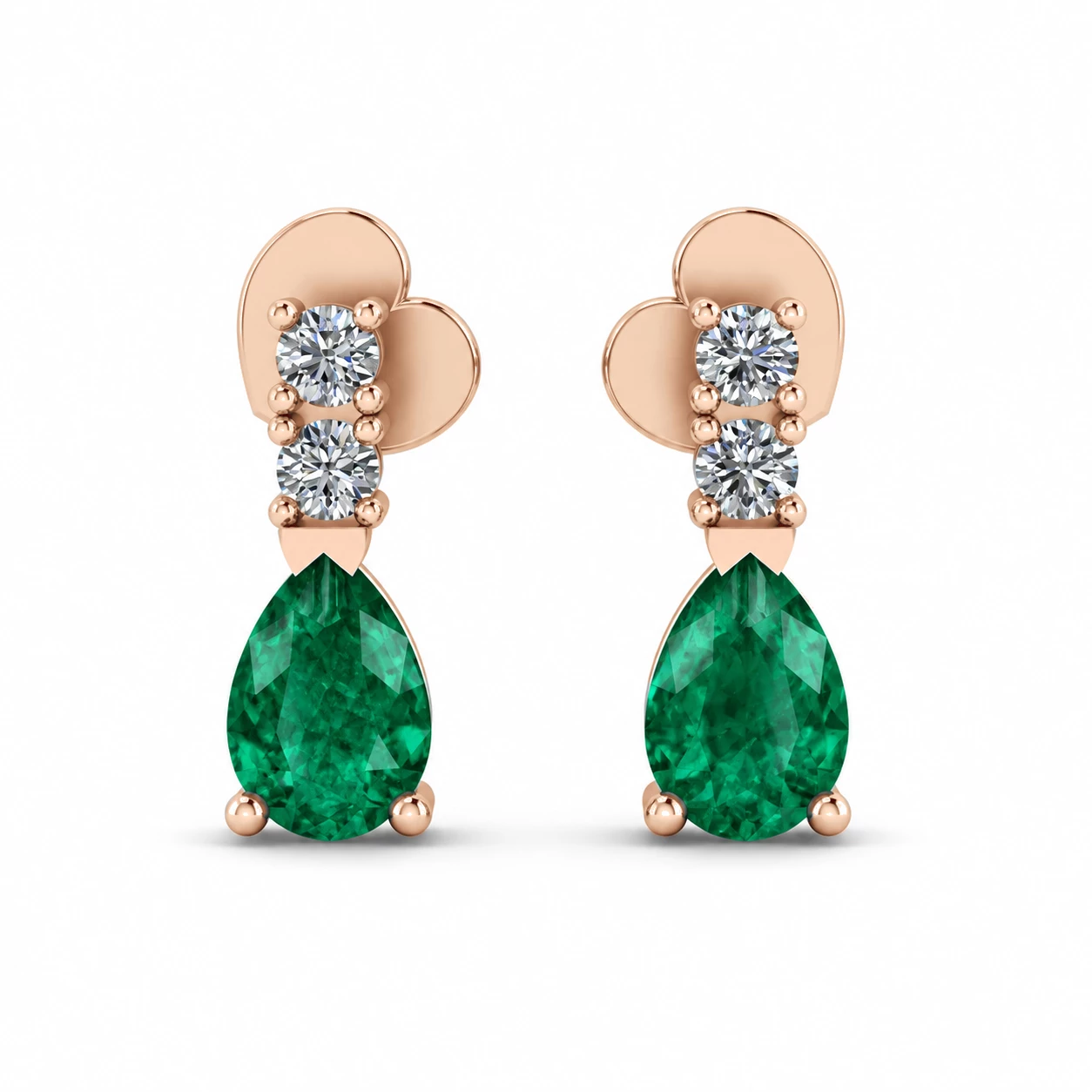 Boucles d'oreilles Couronne Éblouissante Pierre Précieuse 0,66 ct — vue 1