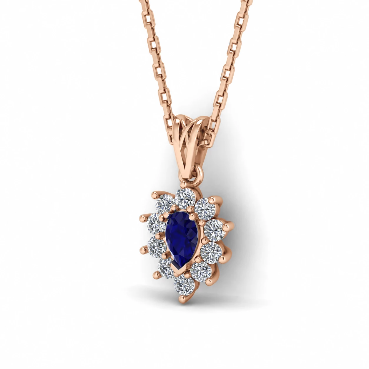 Collier Lumière Infinie Pierre Précieuse poire 0,23 ct — vue 1