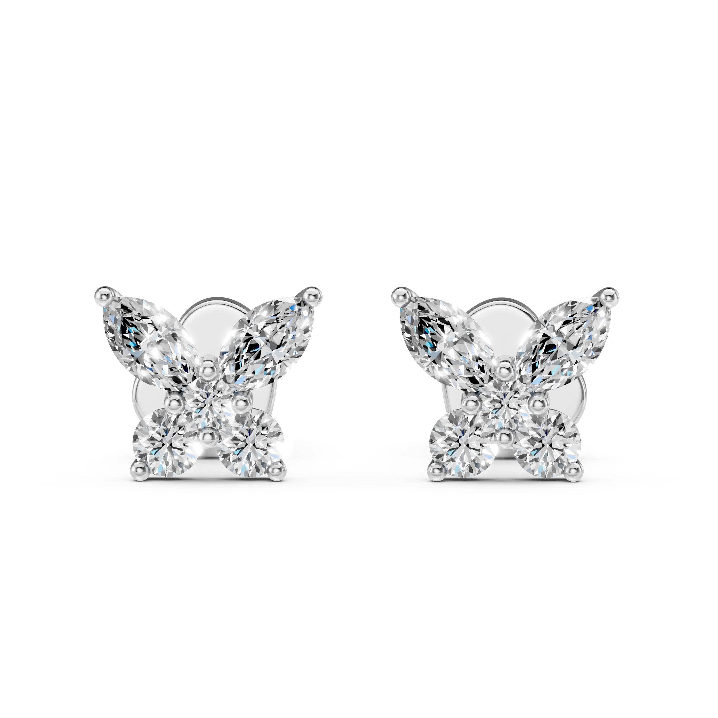 Boucles d'oreilles Lumière Mystérieuse Illusion marquise 0,4 ct — vue 1