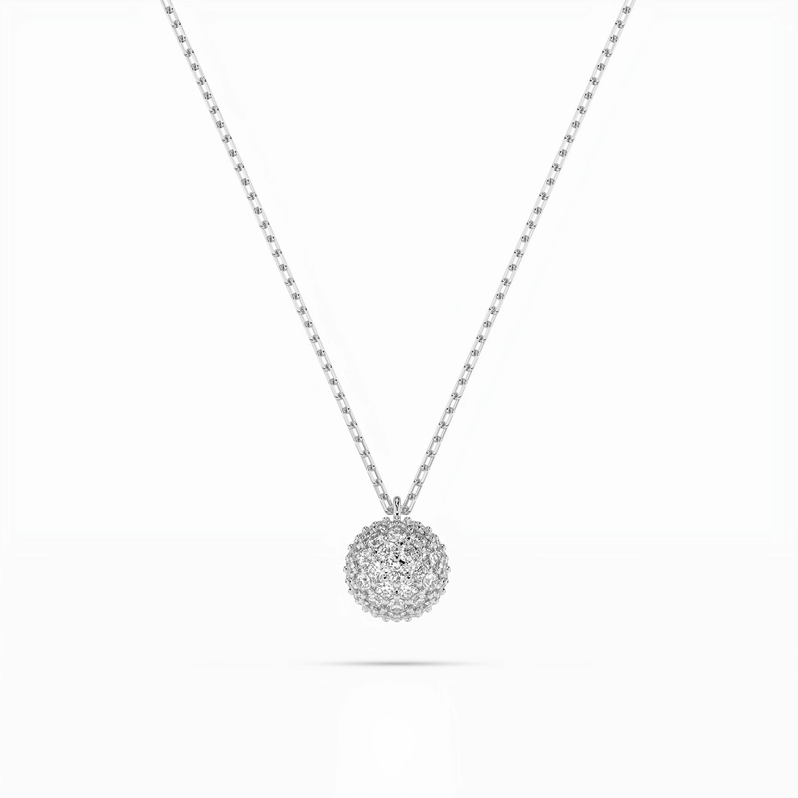 Collier Constellation Lumineuse Illusion ronde 0,23 ct — vue 1