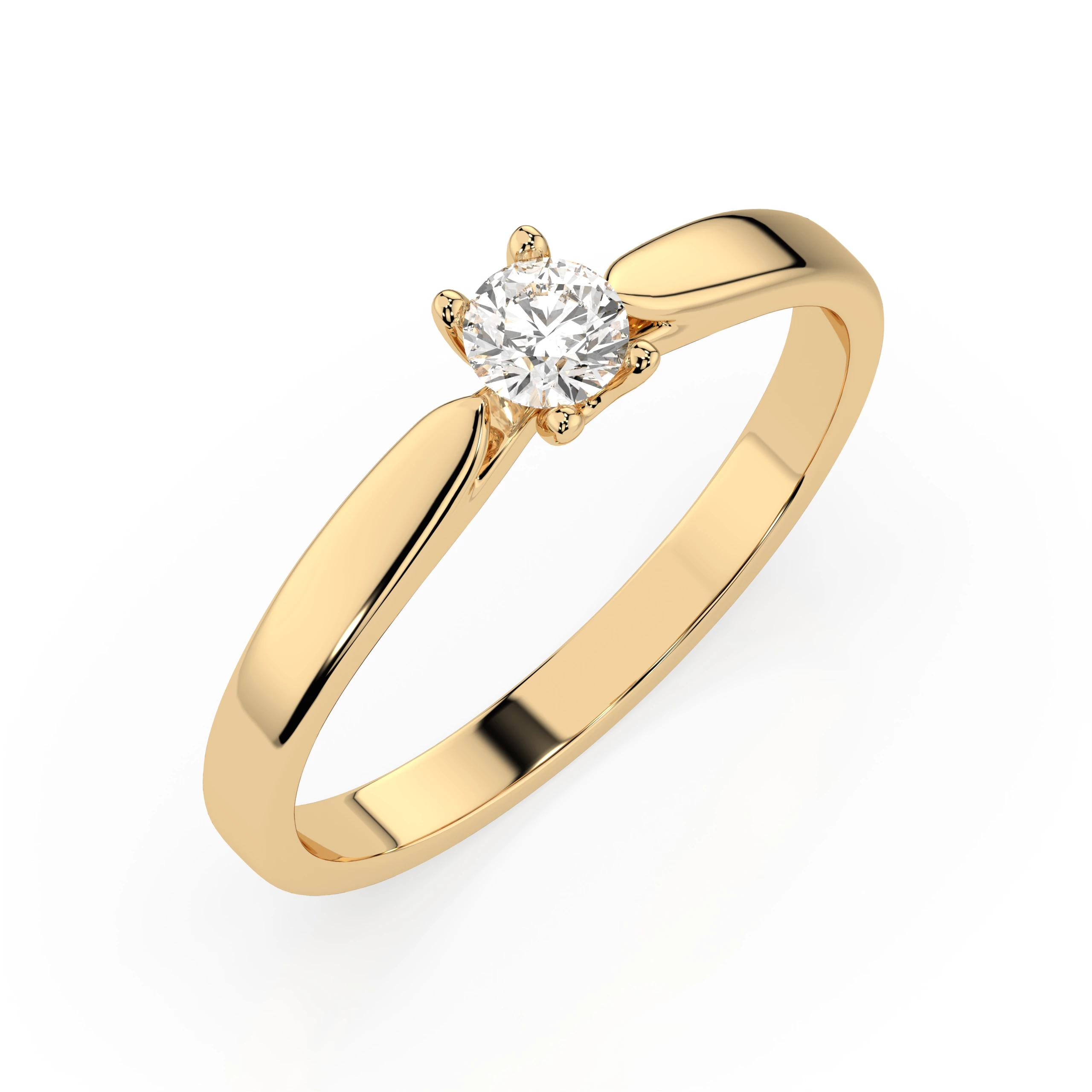 Bague Sceptre Souverain Solitaire ronde 0,15 ct · 3,4 mm — vue 4