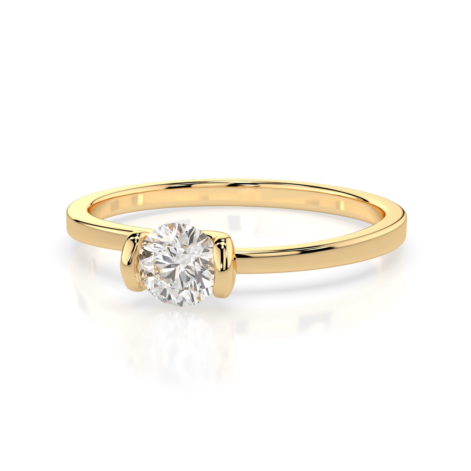 Bague Majesté Souveraine Solitaire ronde 0,3 ct · 4,2 mm — vue 6