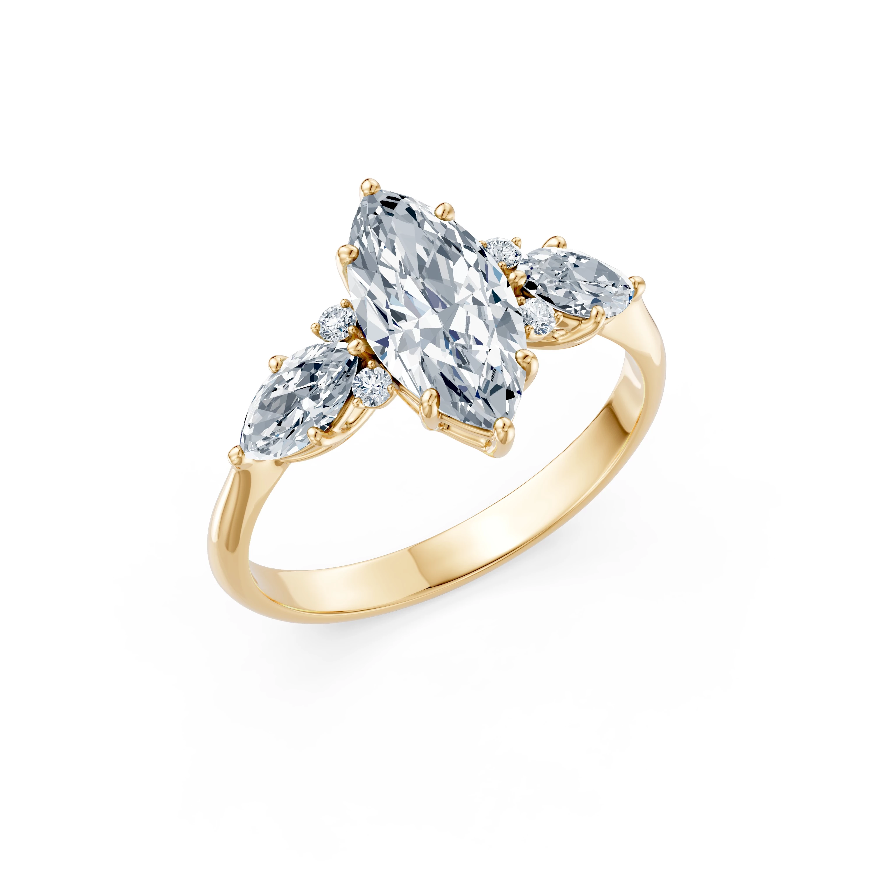 Bague Caresse Infinie Solitaire Éternité marquise 1,5 ct · 1,5 mm — vue 4