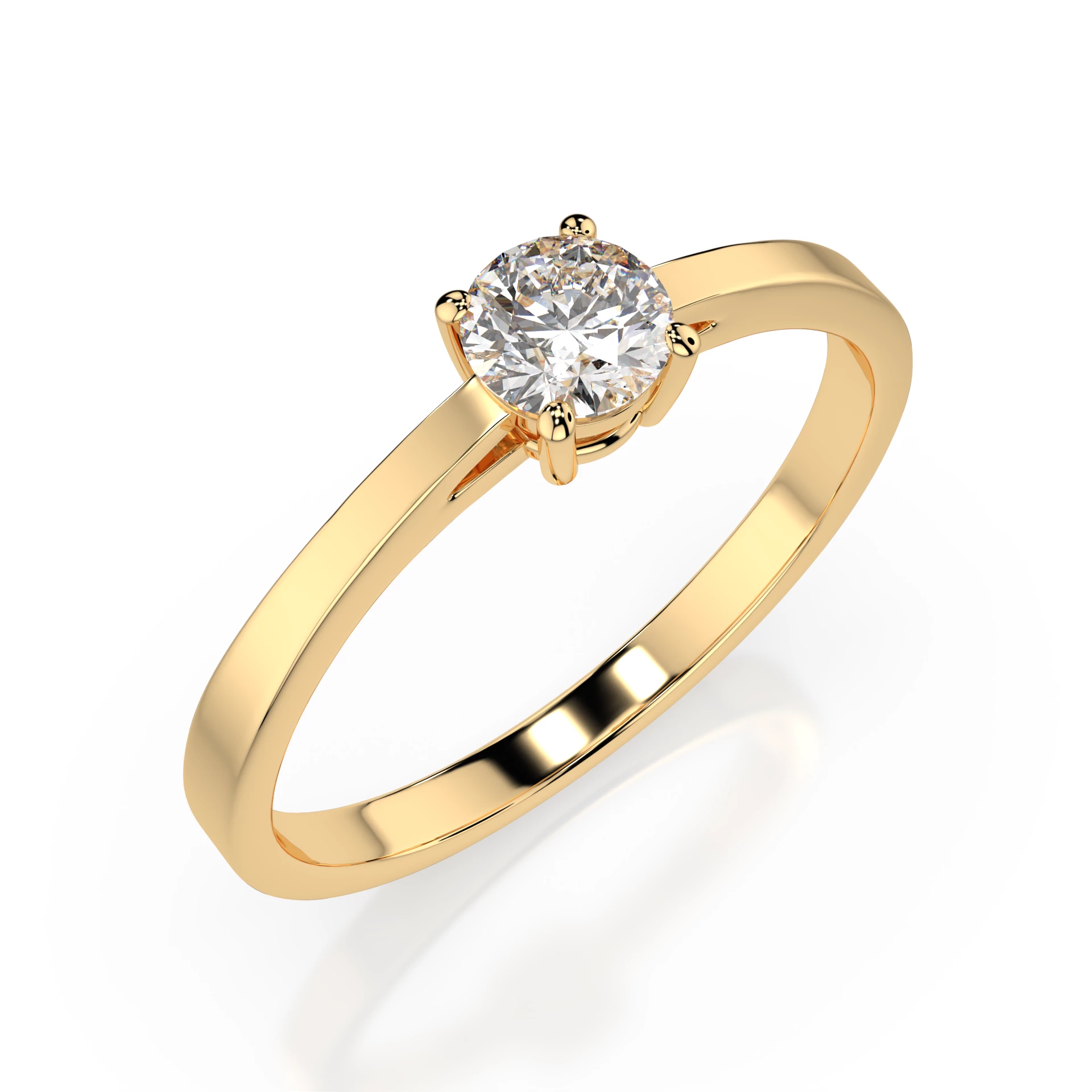 Bague Reine Éternelle Solitaire ronde 0,3 ct · 4,2 mm — vue 4
