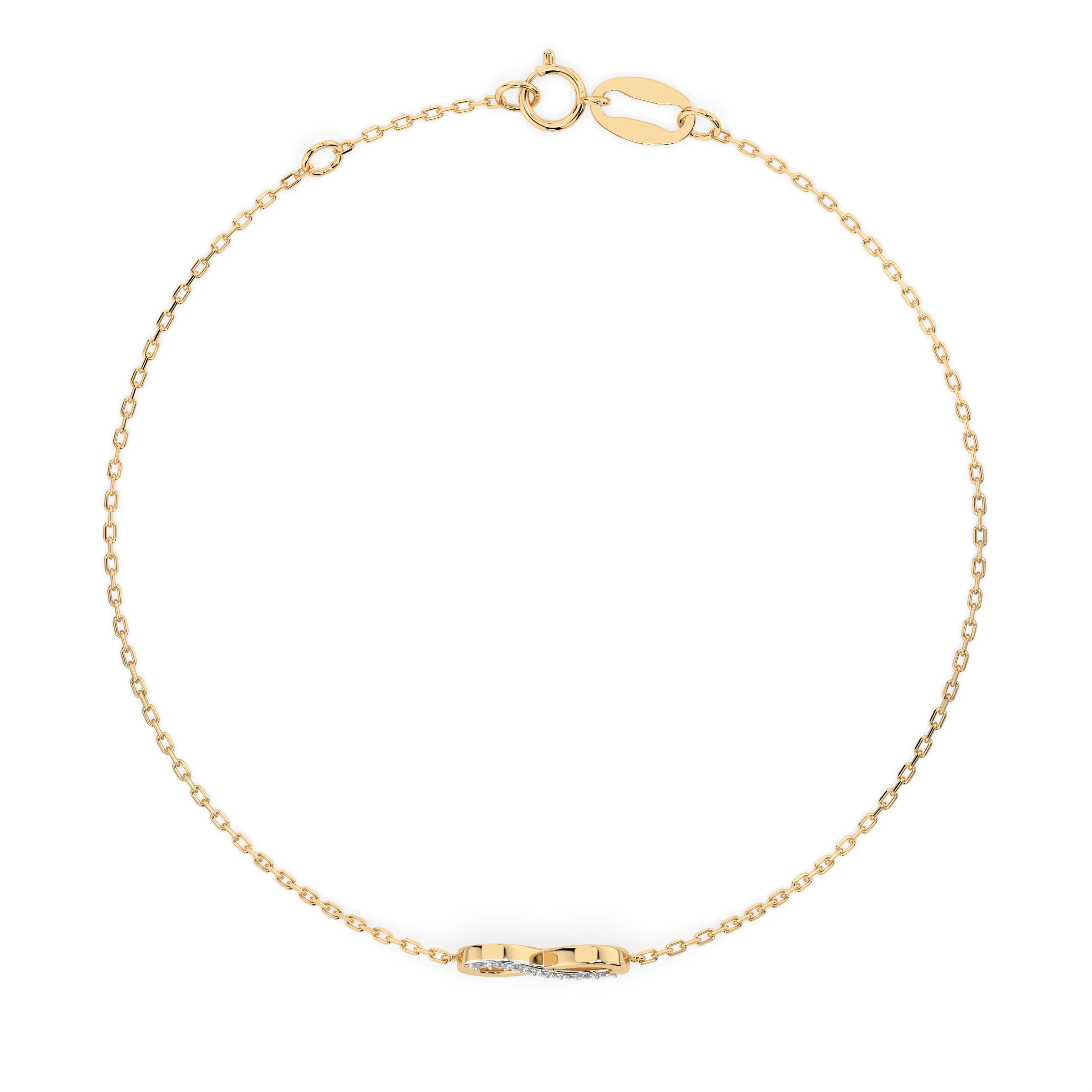 Bracelet Mystère Noir Minimalisme ronde 0,05 ct — vue 5