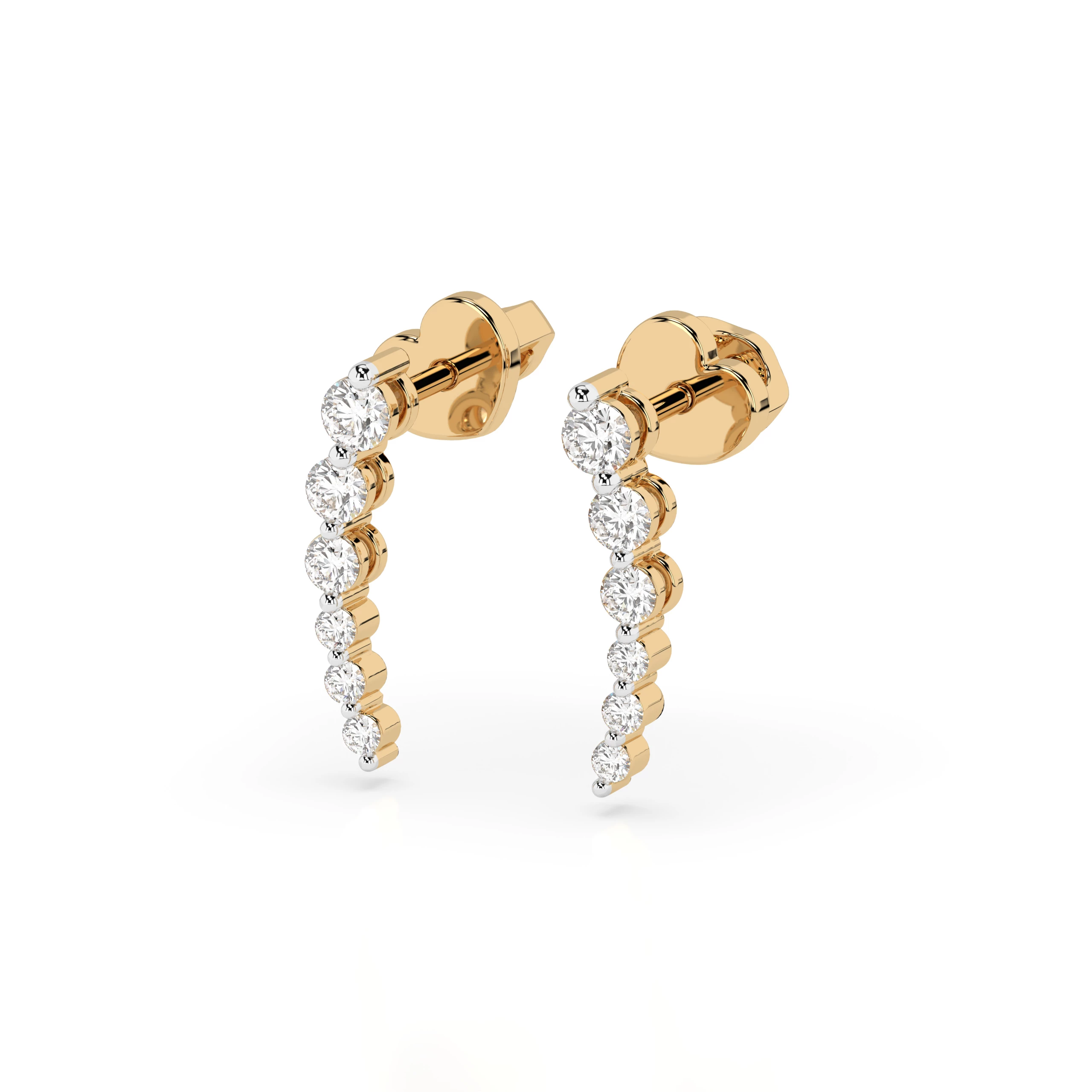 Boucles d'oreilles Étreinte Sacrée Éternité ronde 0,35 ct — vue 5