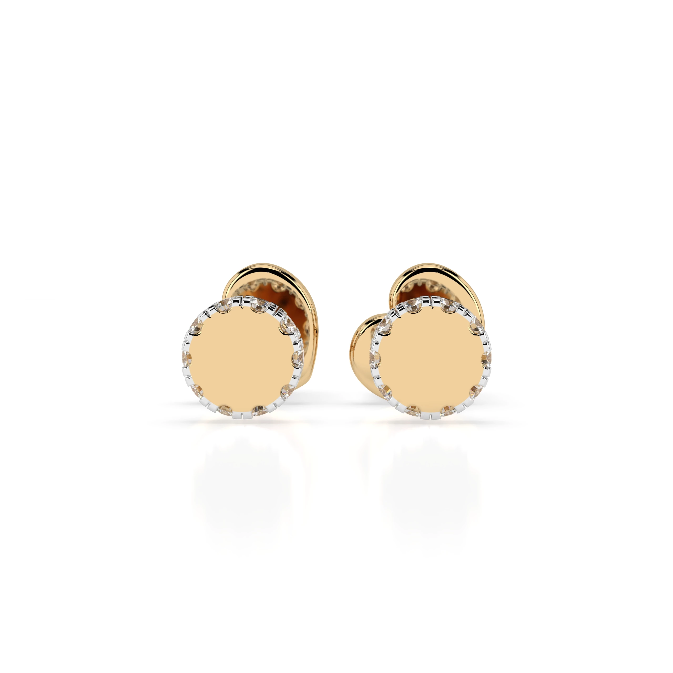 Boucles d'oreilles Éclat Suprême Minimalisme ronde 0,1 ct — vue 4