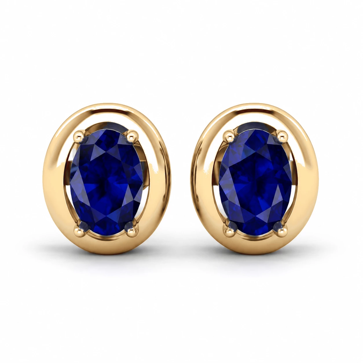 Boucles d'oreilles Voie Lactée Argentée Pierre Précieuse ovale 1,12 ct — vue 8