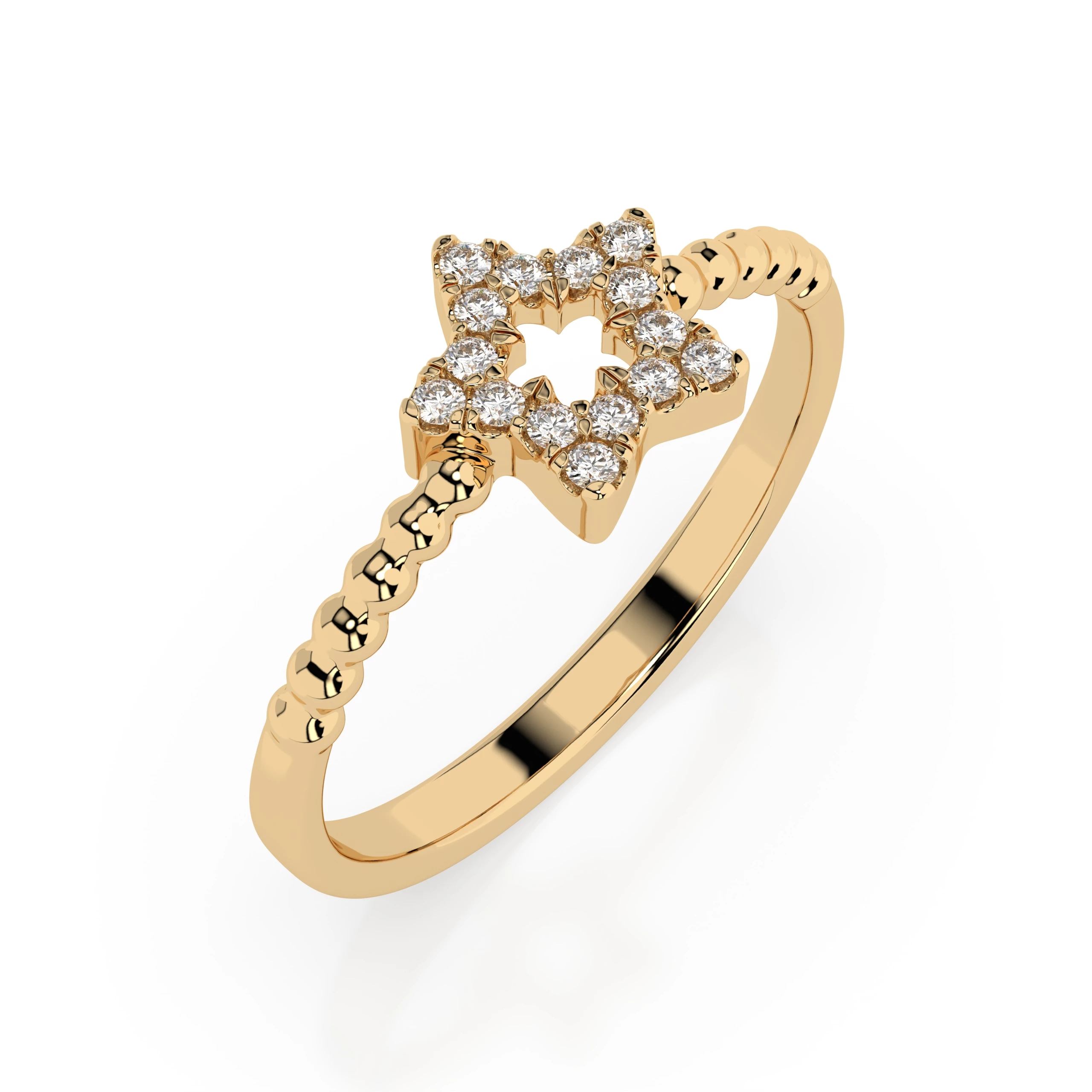 Bague Le Secret des Reines Minimalisme ronde 0,09 ct — vue 4