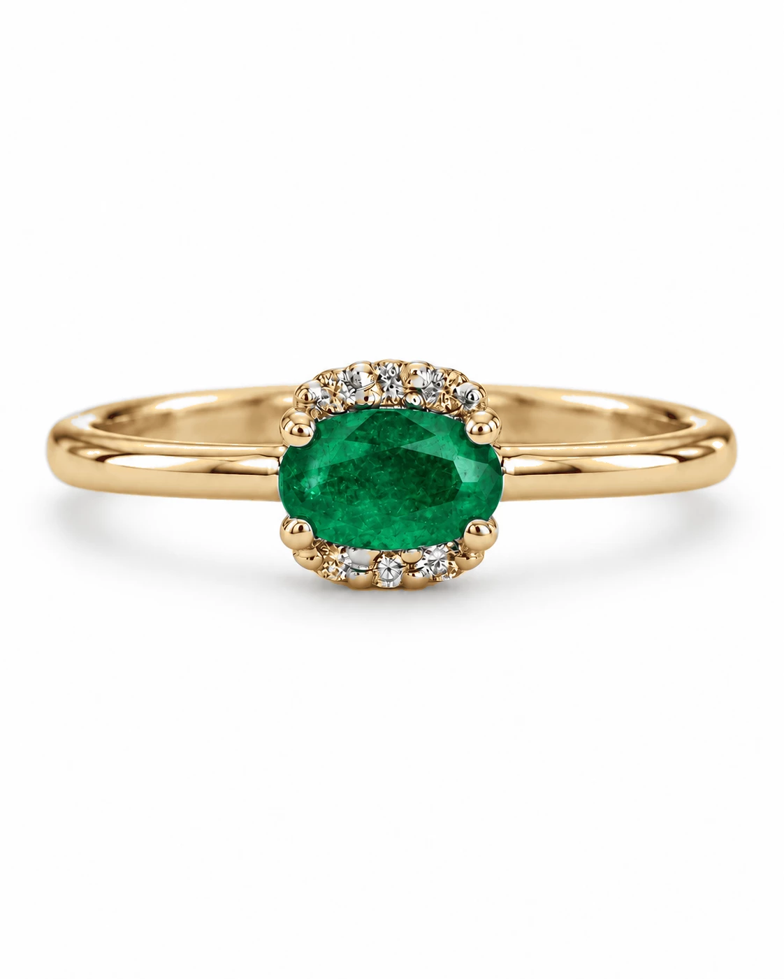 Bague Reine Dorée Pierre Précieuse 0,19 ct — vue 9