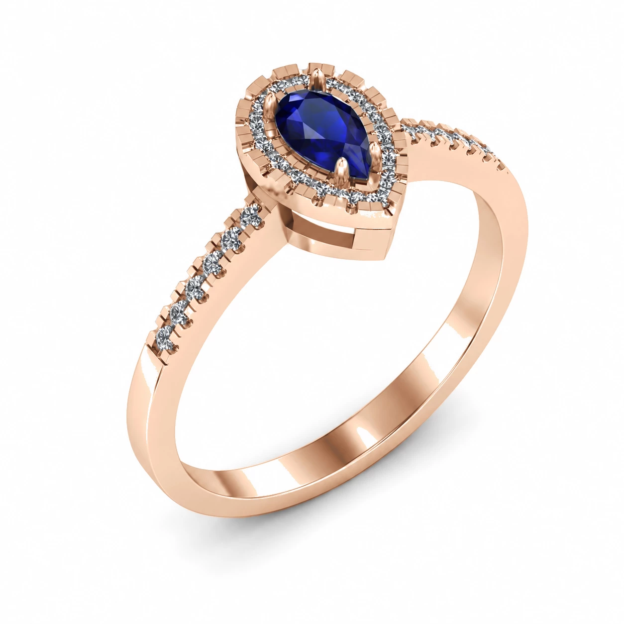 Bague Horizon Sublime Pierre Précieuse poire 0,23 ct — vue 1