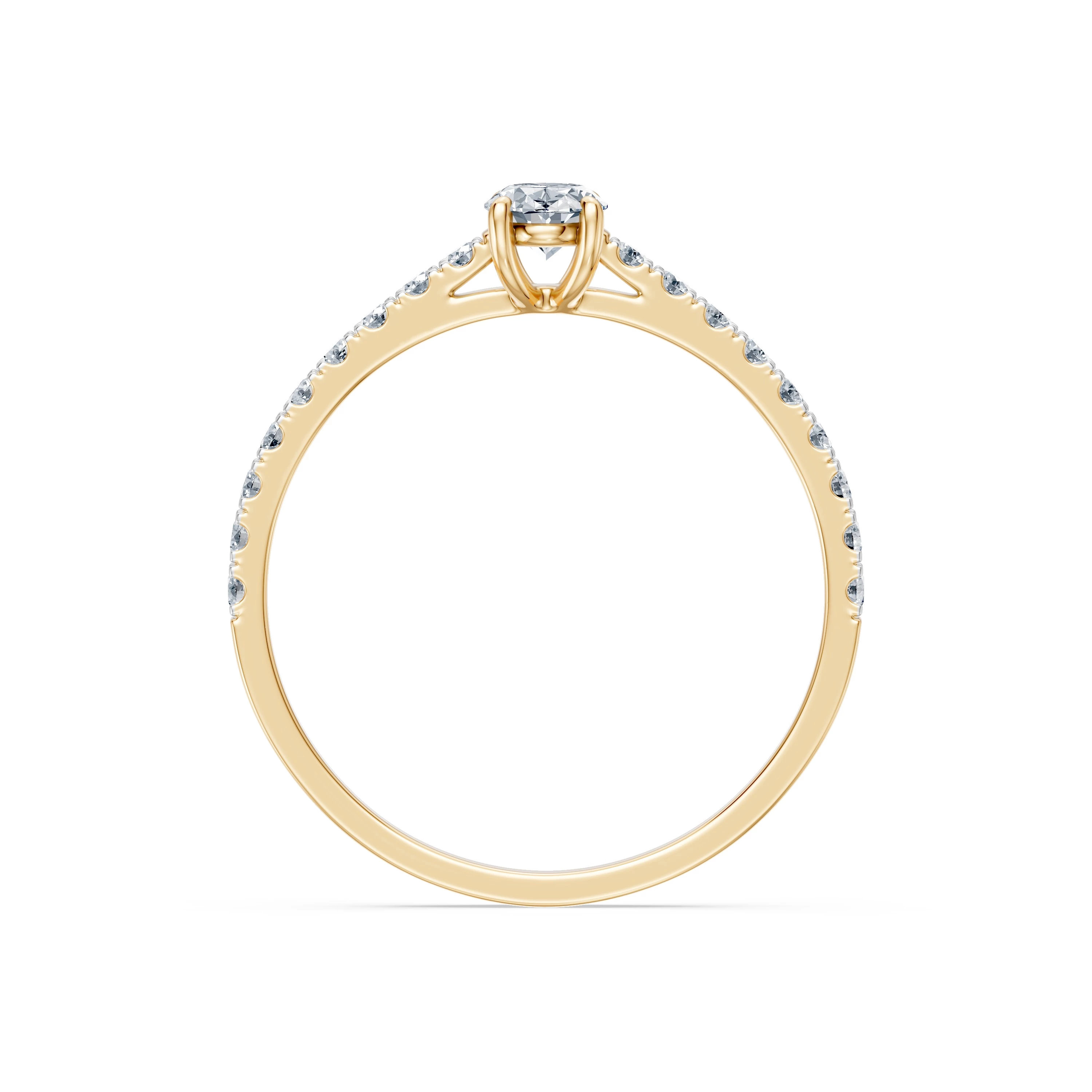 Bague Caresse Dorée Solitaire Éternité ovale 0,3 ct — vue 5