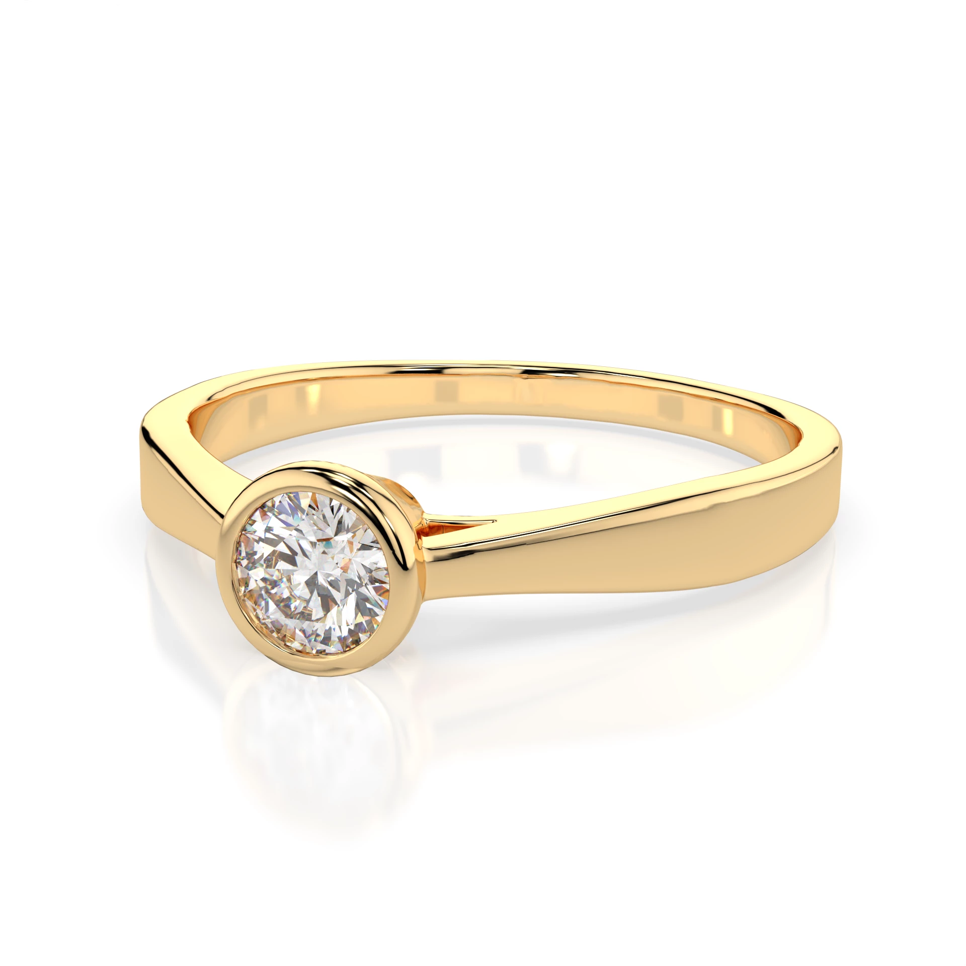 Bague Élégance Impériale Solitaire ronde 0,3 ct · 4,2 mm — vue 6