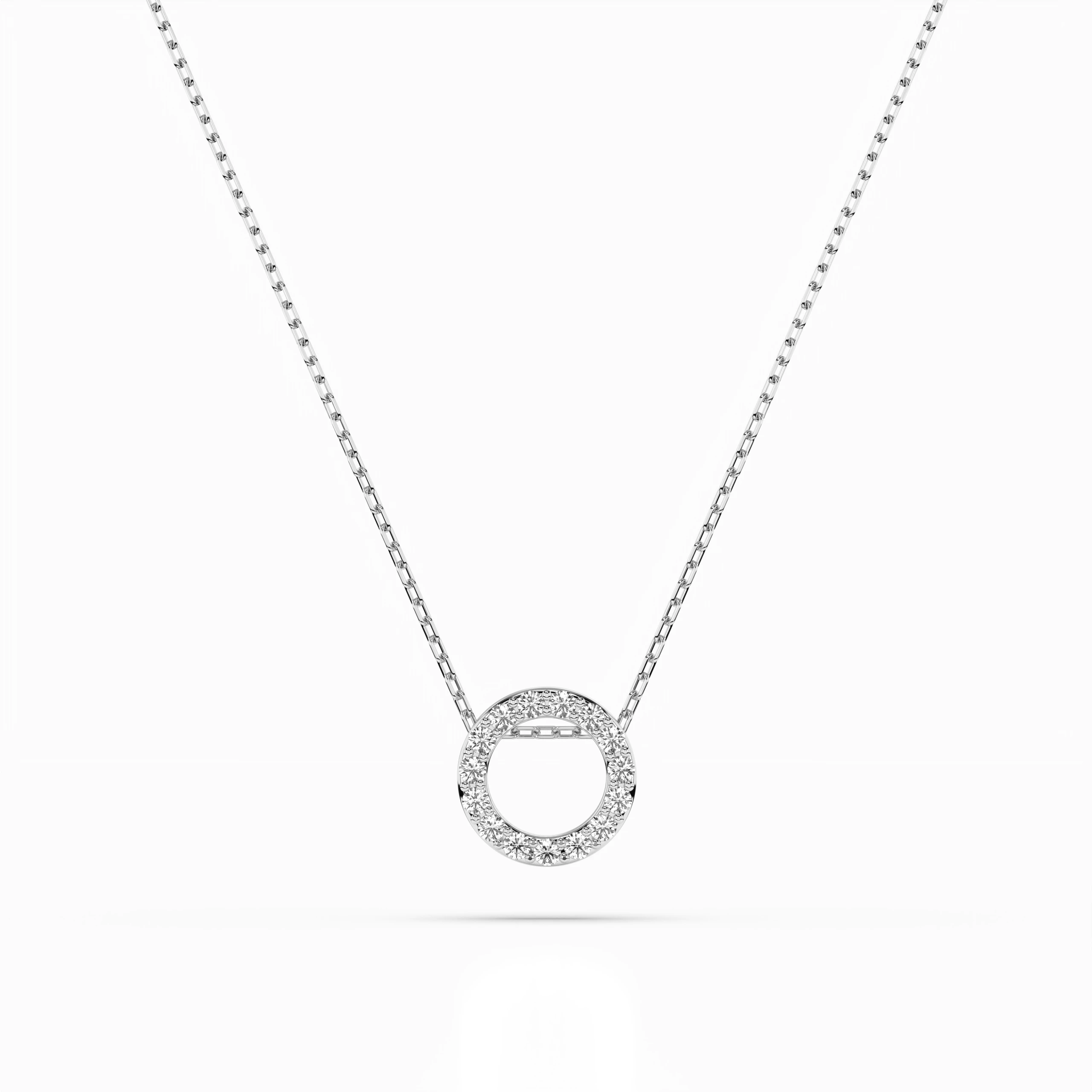 Collier Énigme Mystérieuse Minimalisme ronde 0,09 ct — vue 1