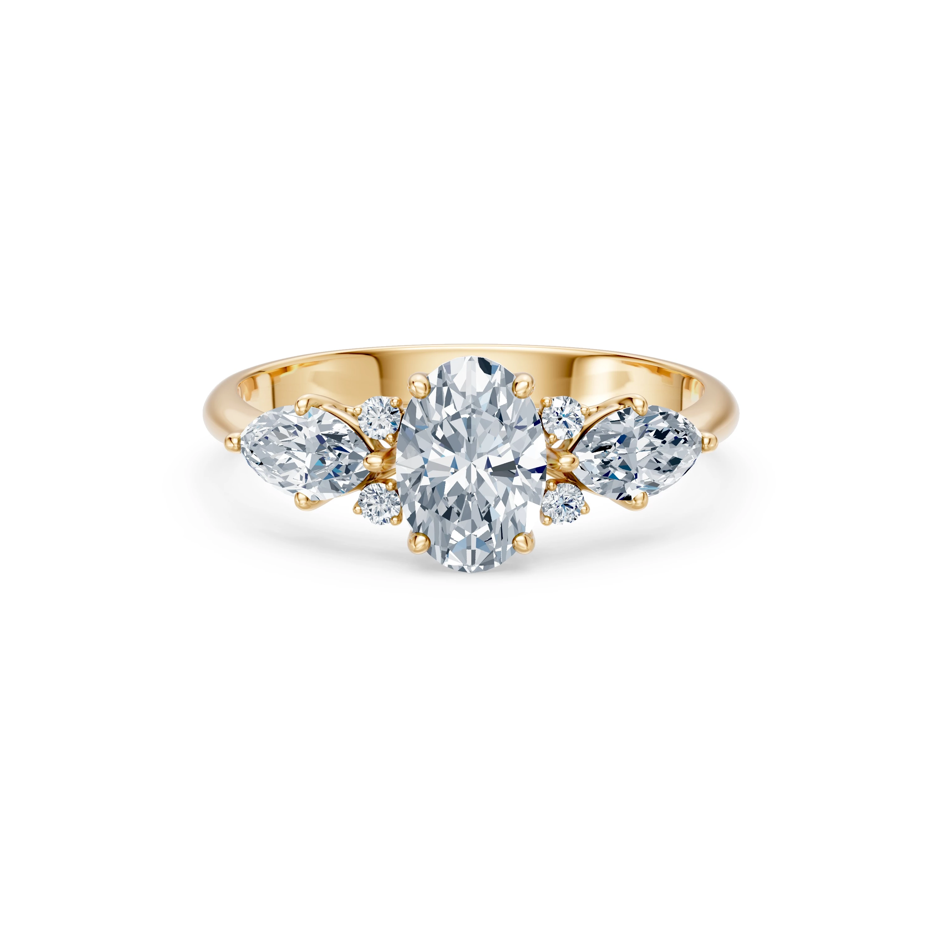Bague Vœu Radieux Solitaire Éternité ovale 1 ct — vue 6