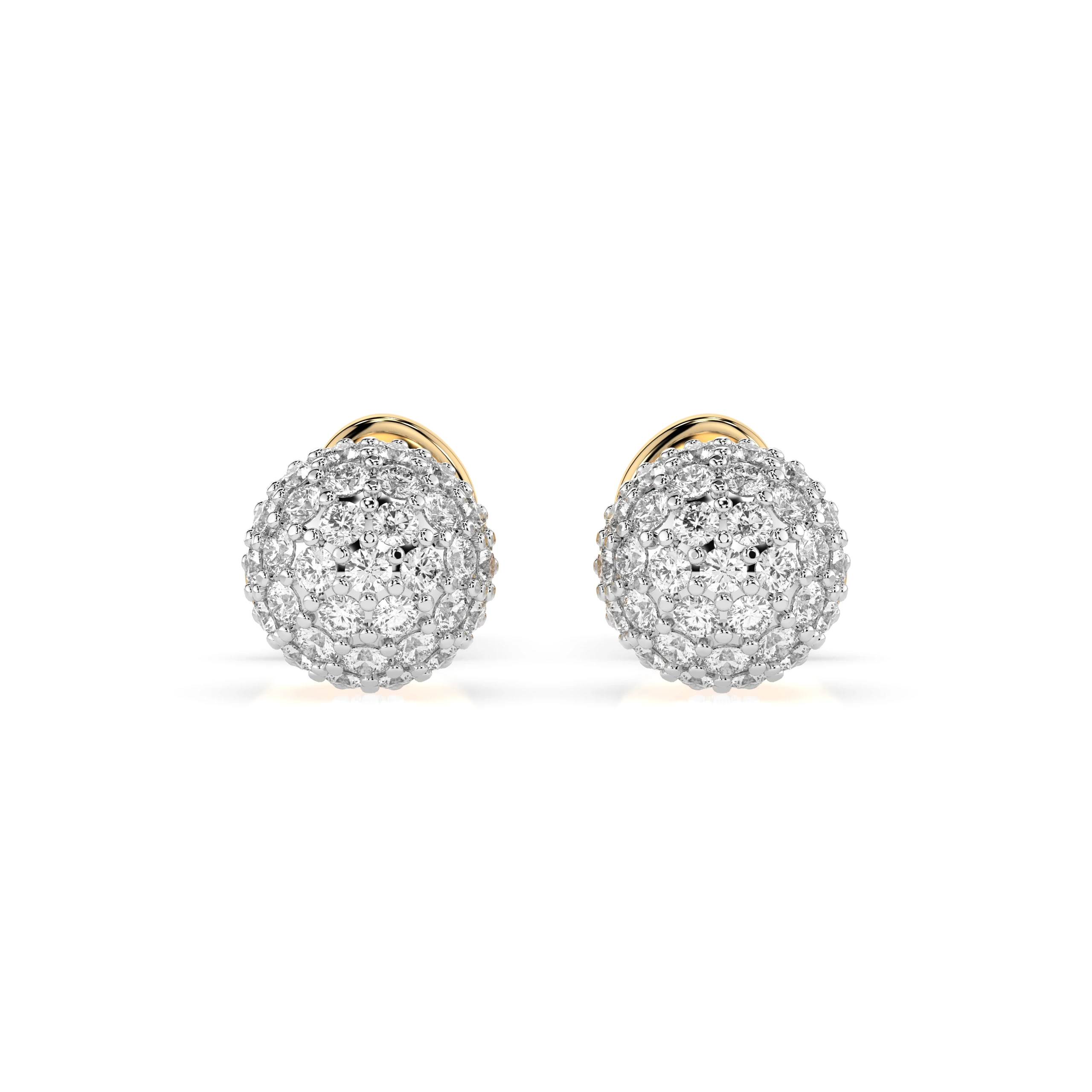 Boucles d'oreilles Éclat Radieux Illusion ronde 0,46 ct — vue 4