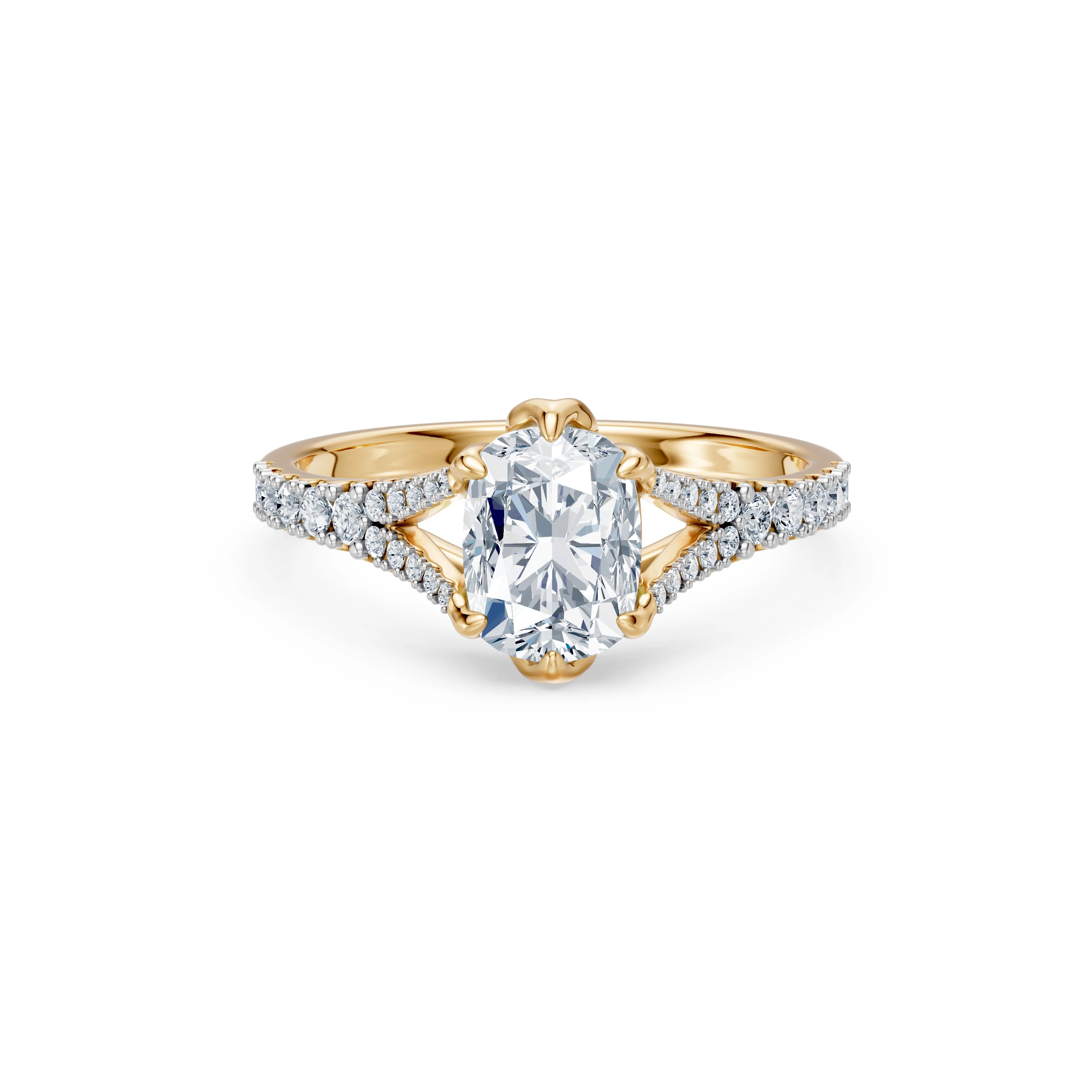 Bague Flamme Délicate Solitaire Éternité coussin 1,5 ct · 1,5 mm — vue 6