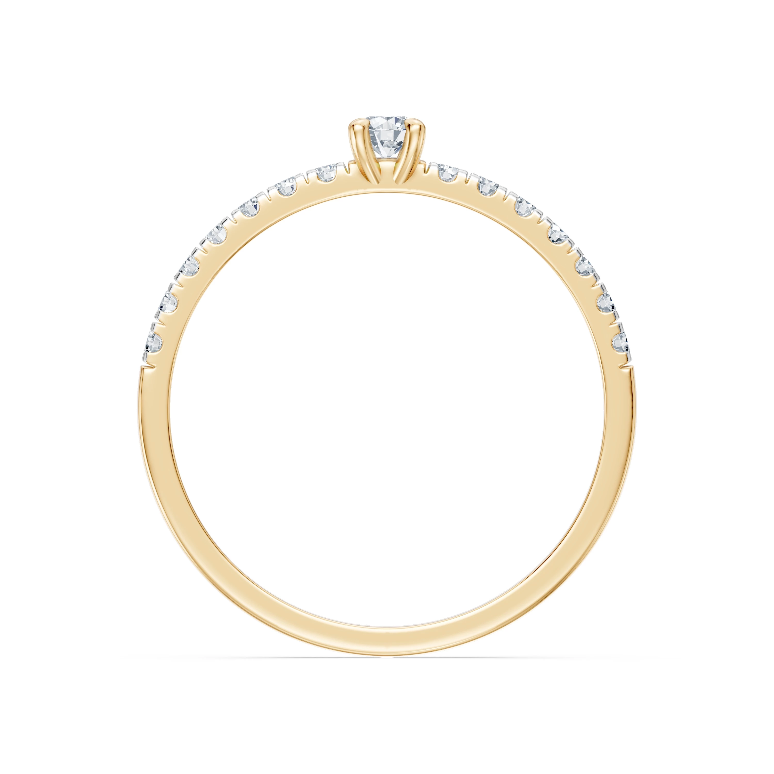 Bague Serment Sacré Solitaire Éternité 0,09 ct · 2,8 mm — vue 5
