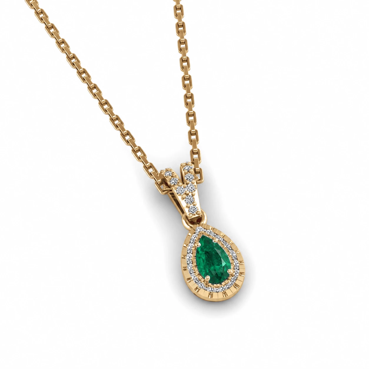 Collier Gloire Impériale Pierre Précieuse poire 0,19 ct — vue 9