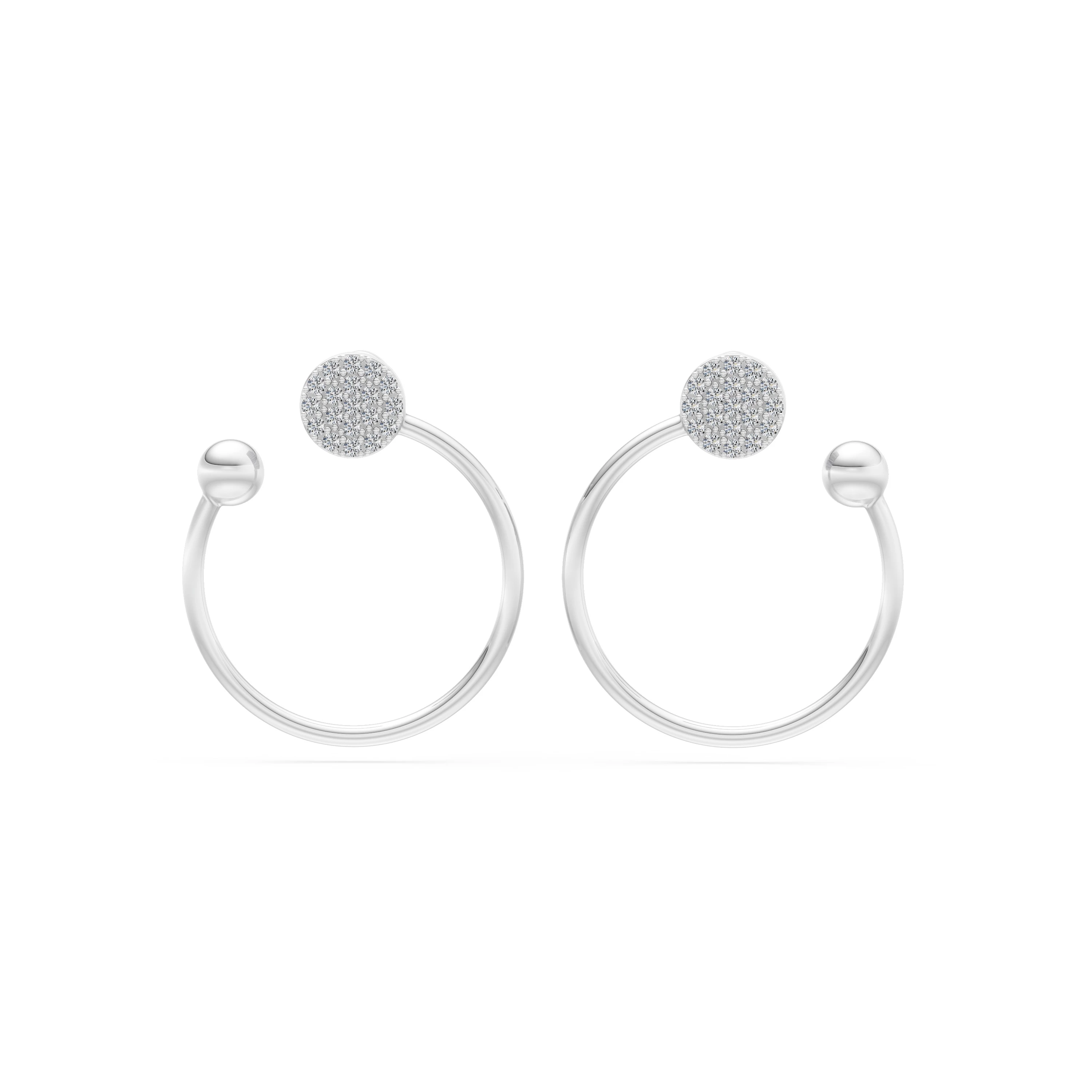 Boucles d'oreilles Exception Parisienne Minimalisme 0,01 ct — vue 1