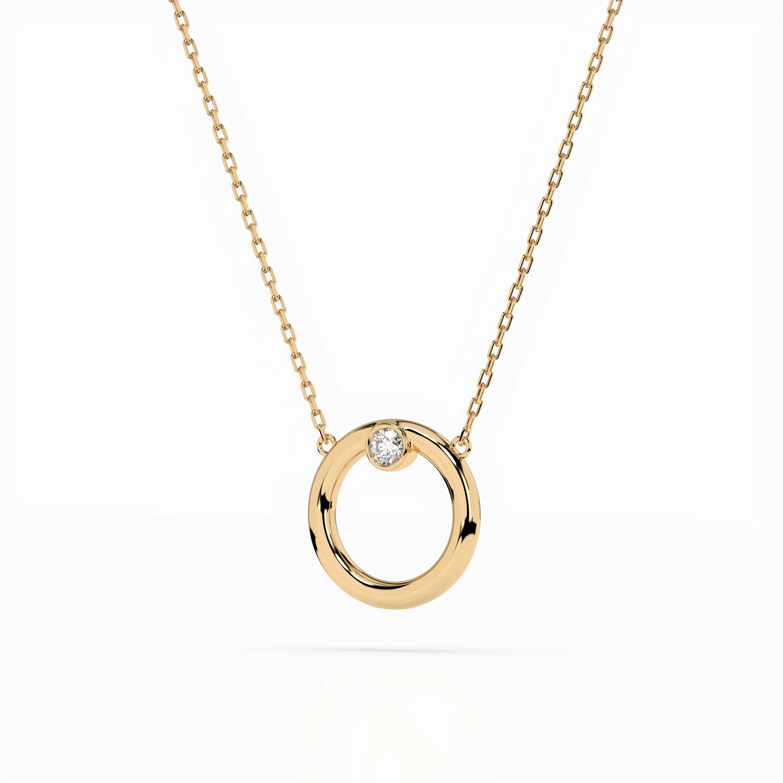 Collier Distinction Somptueuse Minimalisme ronde 0,03 ct — vue 5
