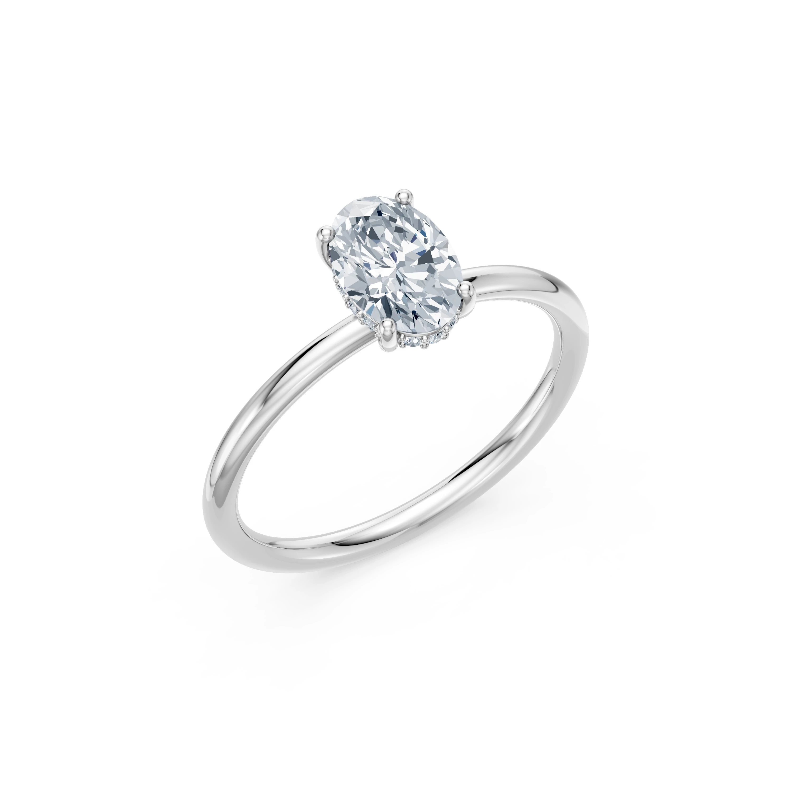 Bague Émerveillement Parisien Solitaire ovale 1 ct — vue 1