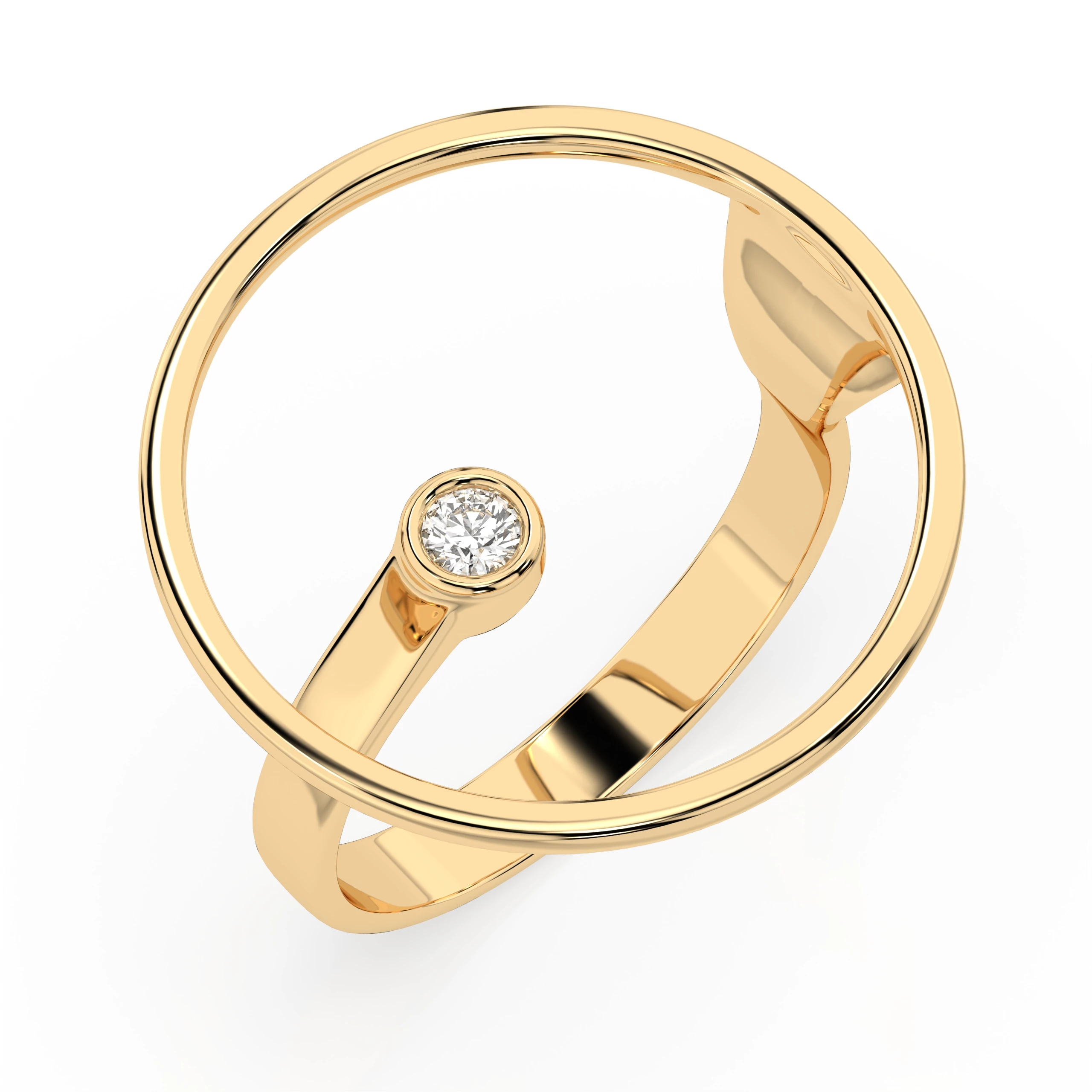 Bague La Magnifique Minimalisme ronde 0,03 ct — vue 4
