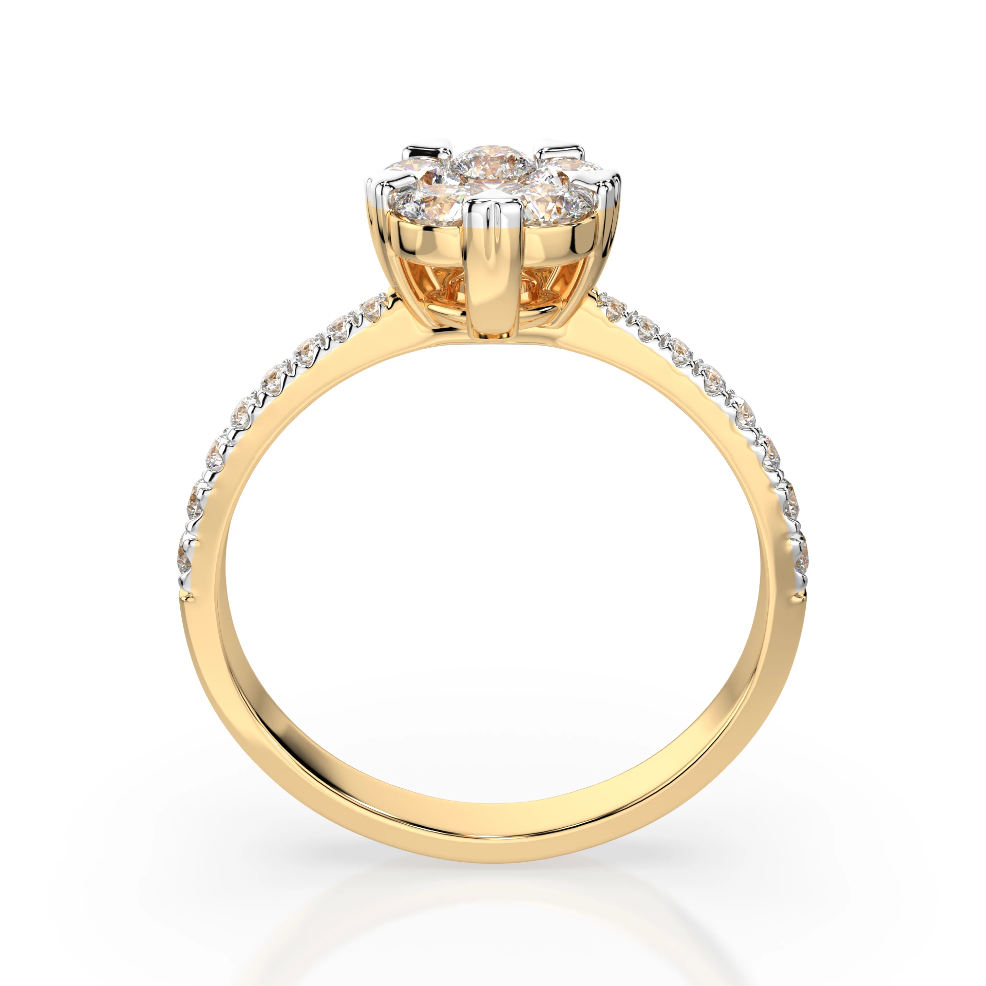 Bague Éclat Céleste Illusion ronde 0,15 ct — vue 5