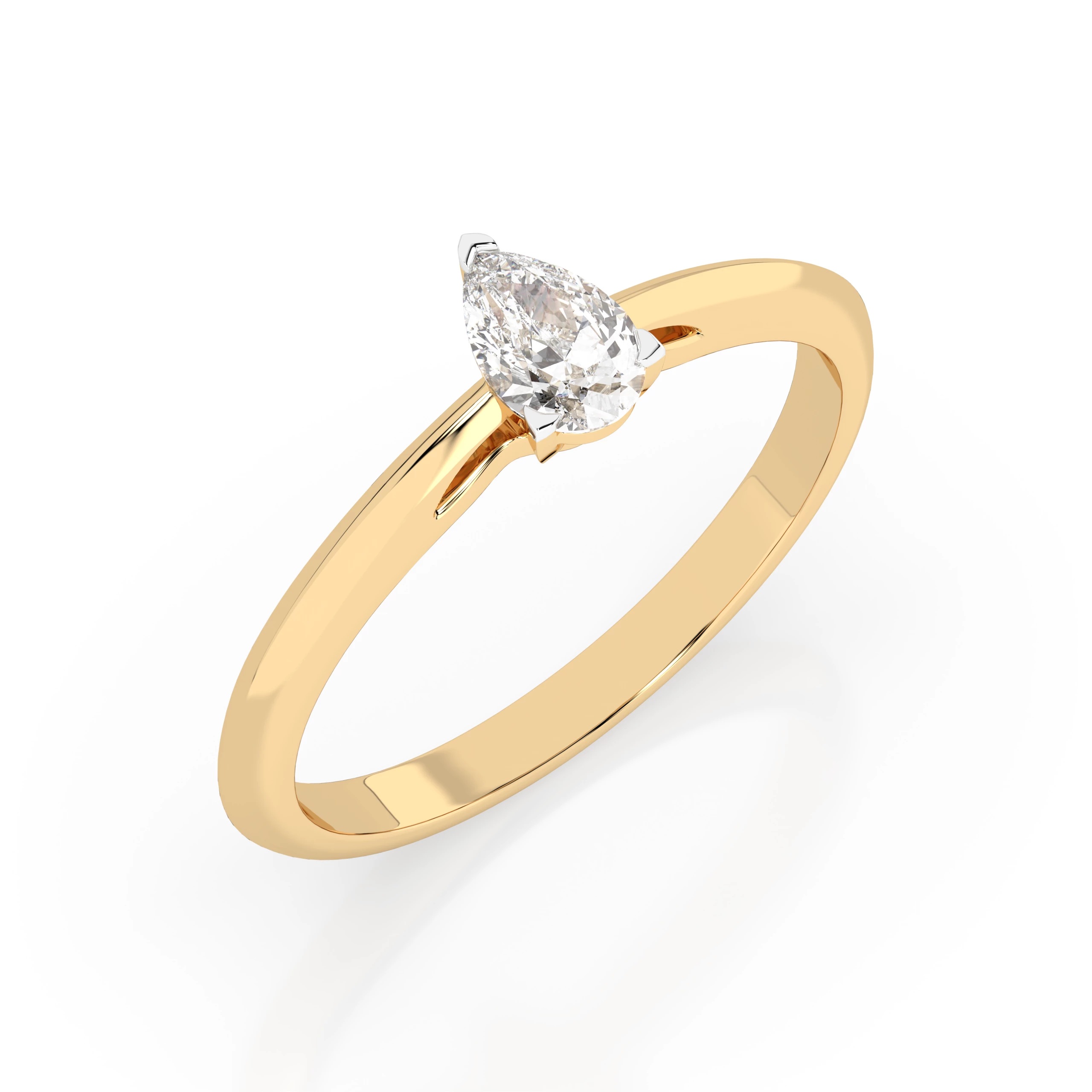 Bague Dynastie Radieuse Solitaire poire 0,3 ct — vue 4