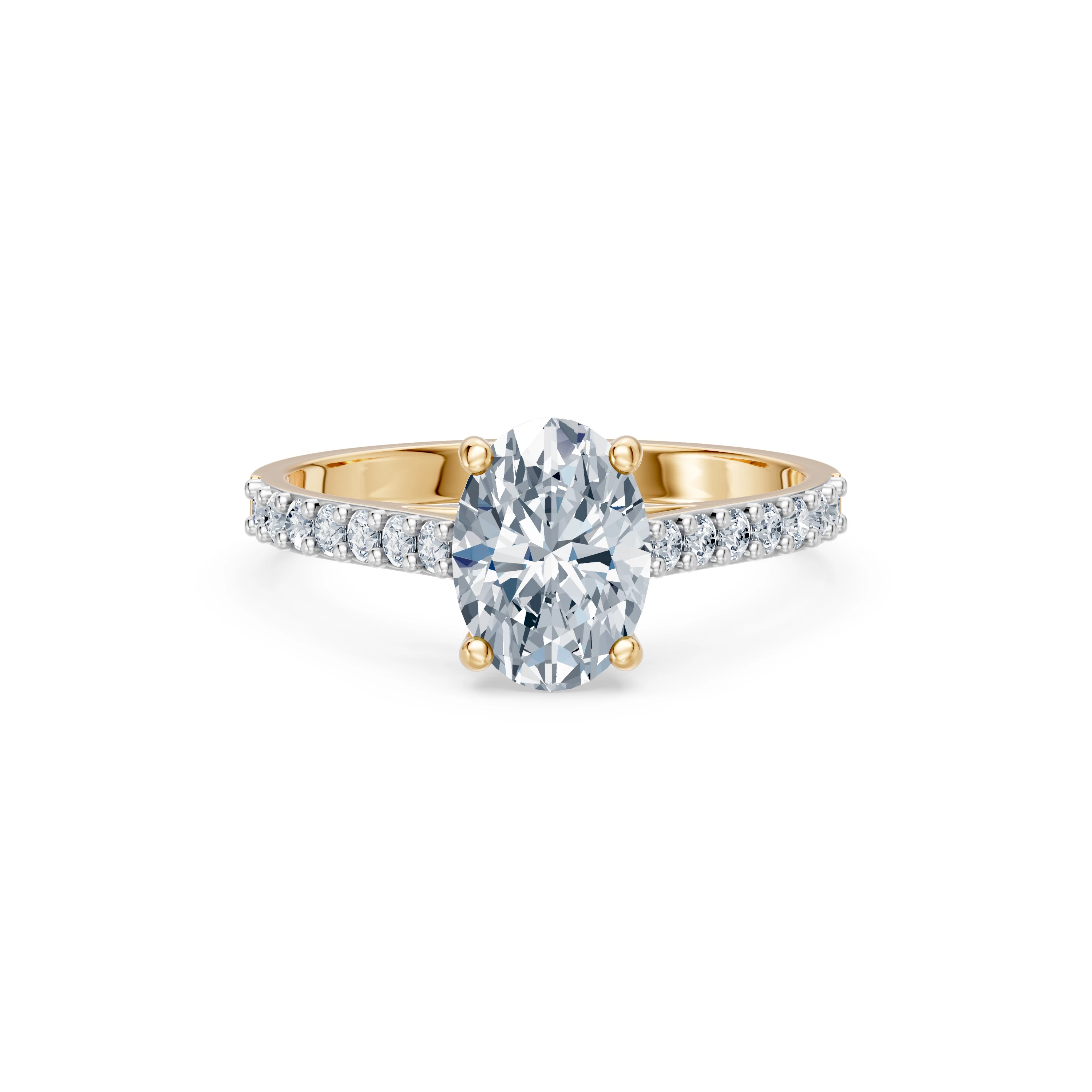 Bague Baiser Éblouissant Solitaire Éternité ovale 1,5 ct · 1,5 mm — vue 6