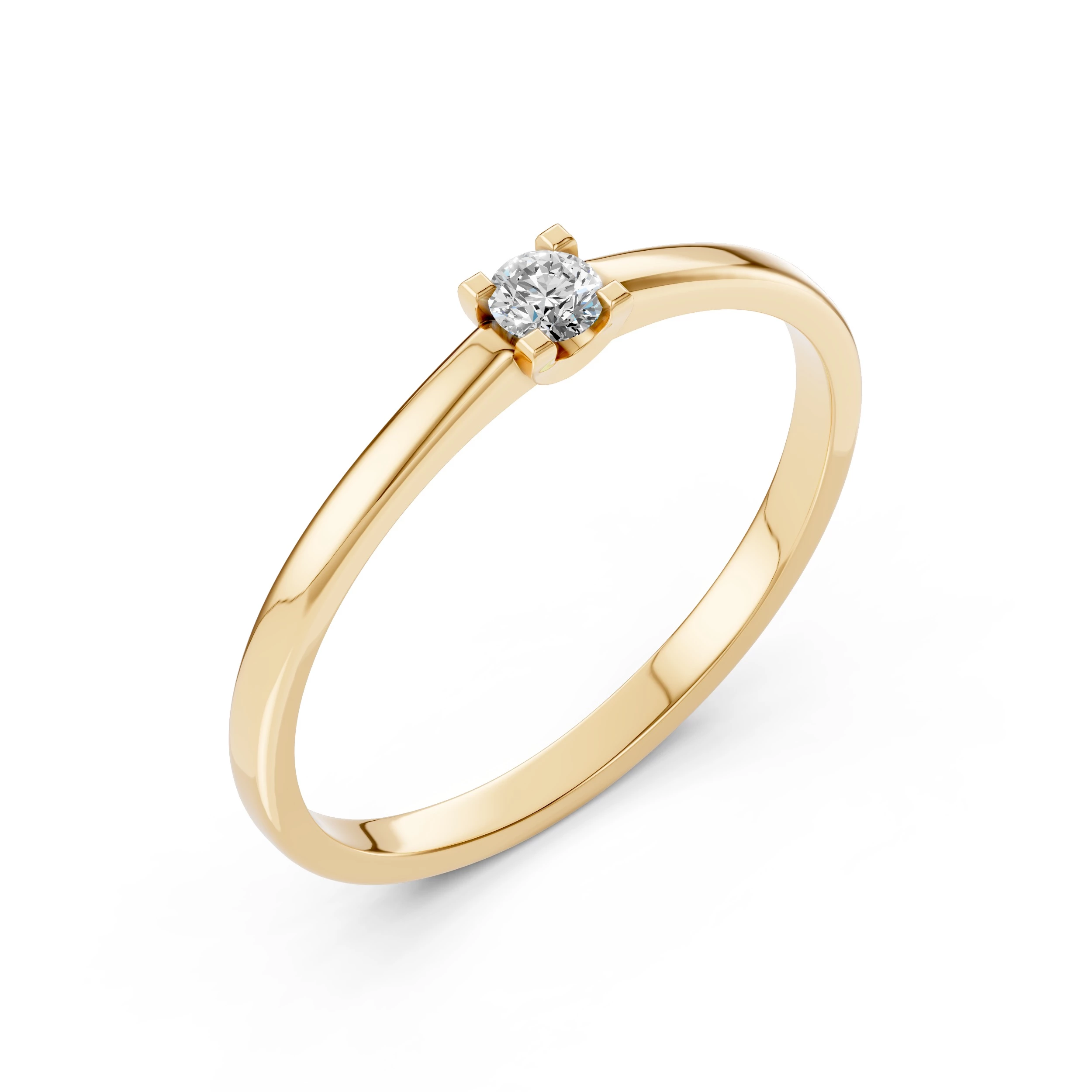 Bague Princesse Éternelle Solitaire ronde 0,1 ct · 3,0 mm — vue 4