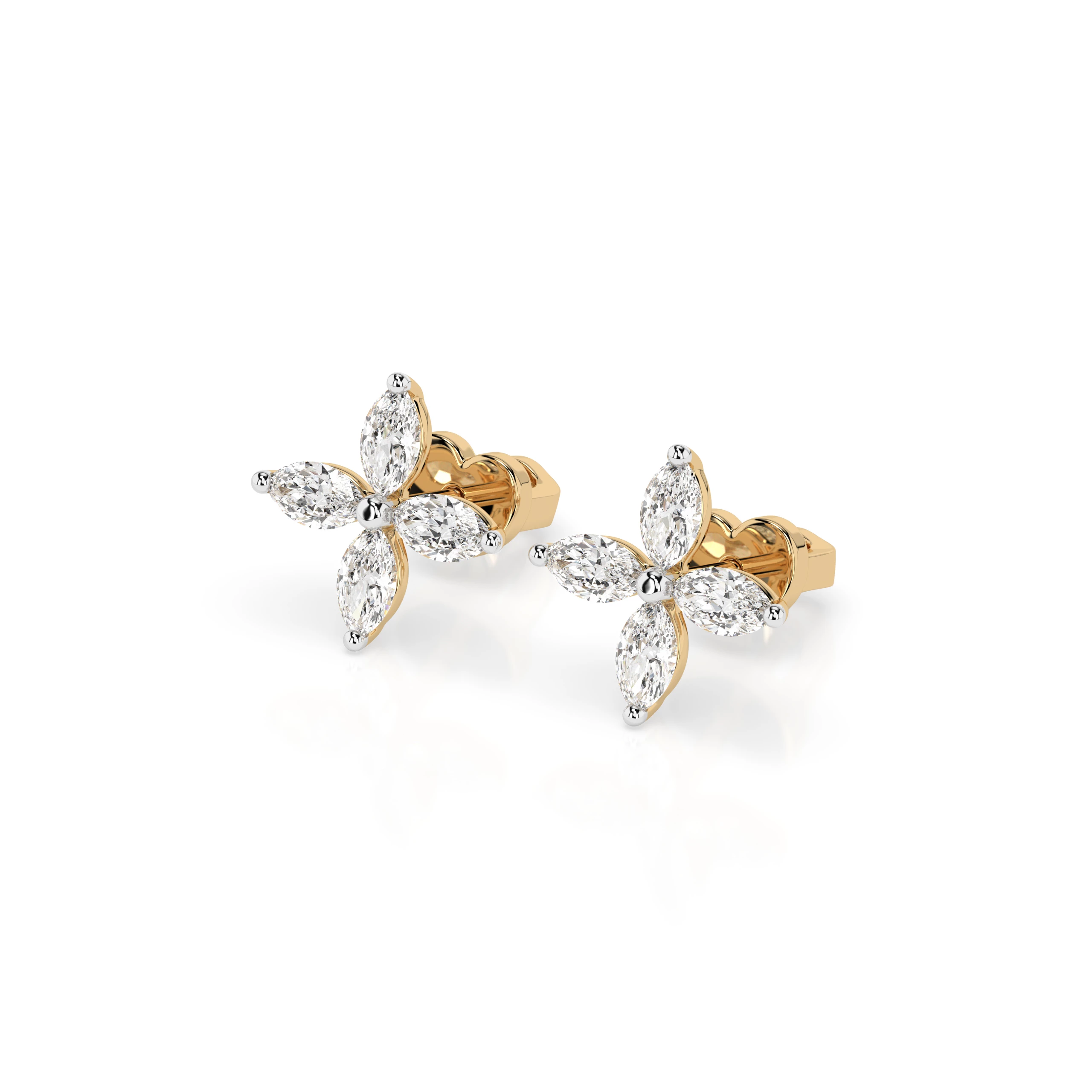 Boucles d'oreilles Astre Sublime Illusion marquise 0,8 ct — vue 5