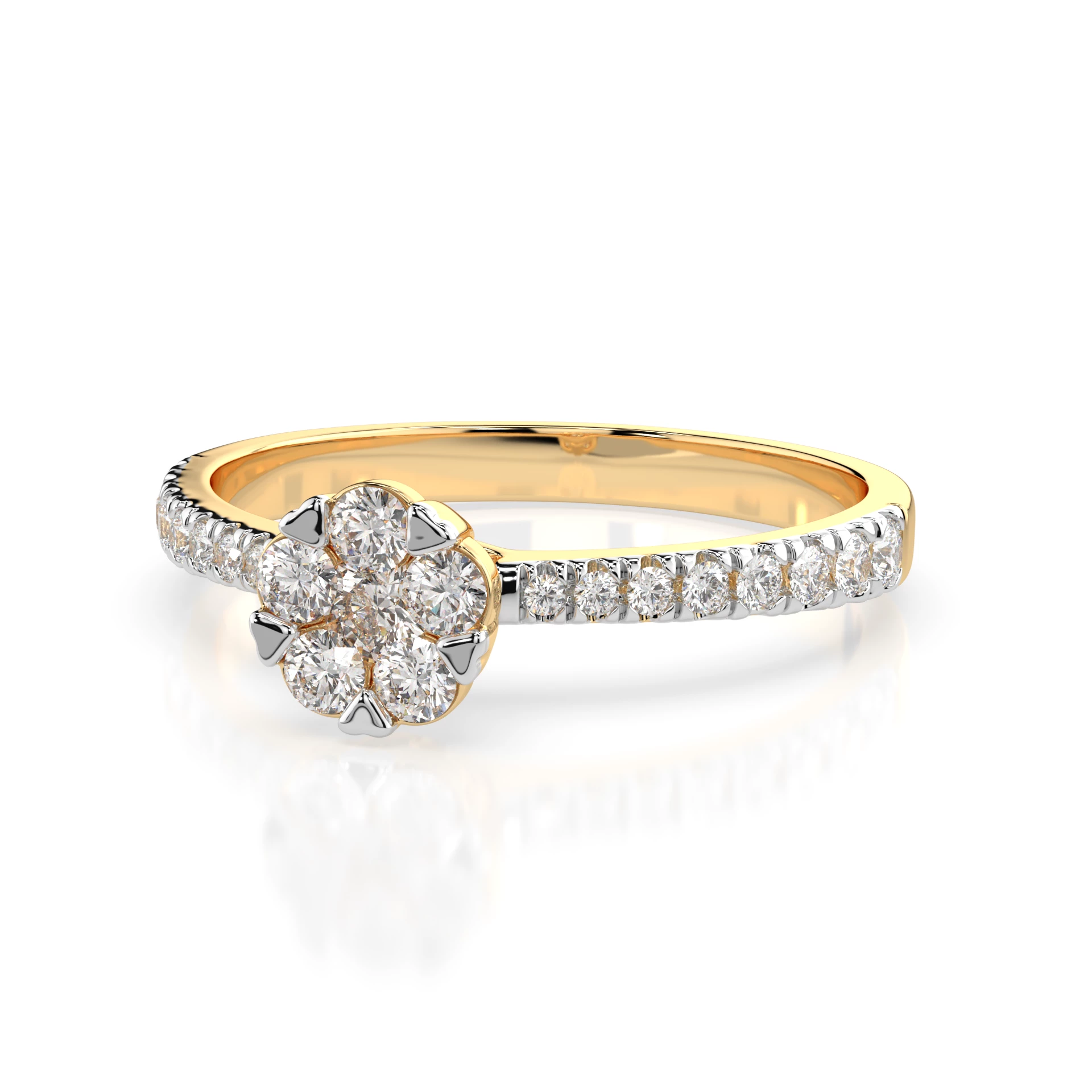 Bague Déesse des Étoiles Illusion ronde 0,06 ct — vue 6
