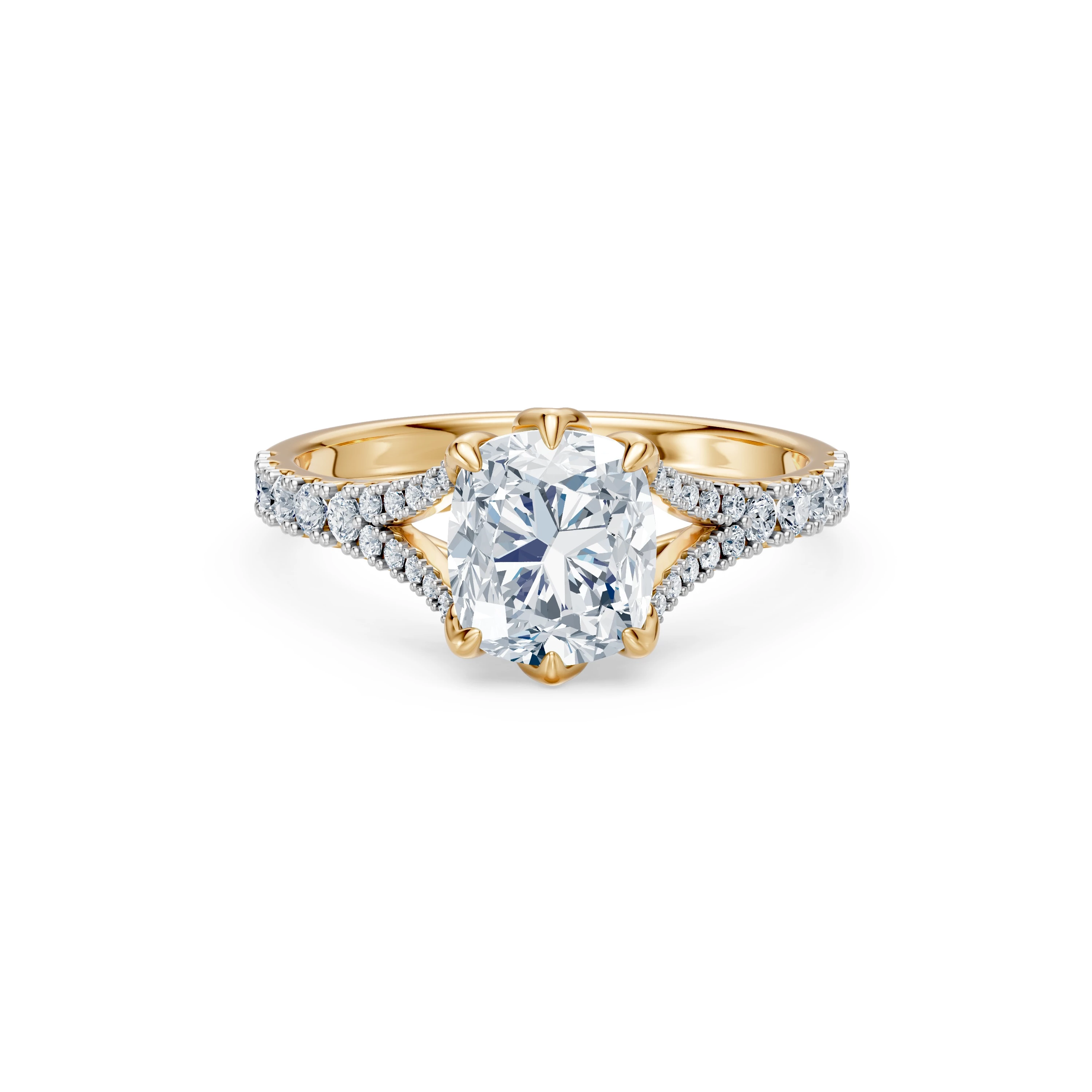 Bague Étreinte Sincère Solitaire Éternité coussin 2 ct · 2,0 mm — vue 6