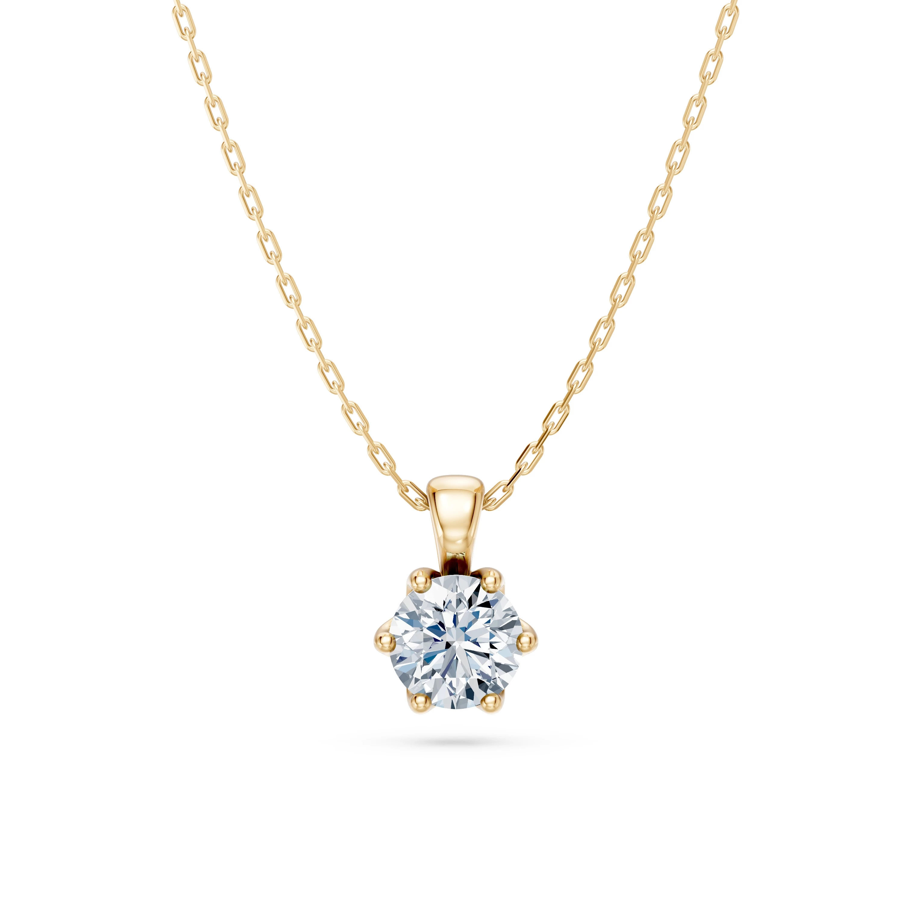 Collier Lune Mystérieuse Solitaire ronde 0,5 ct · 5,1 mm — vue 4