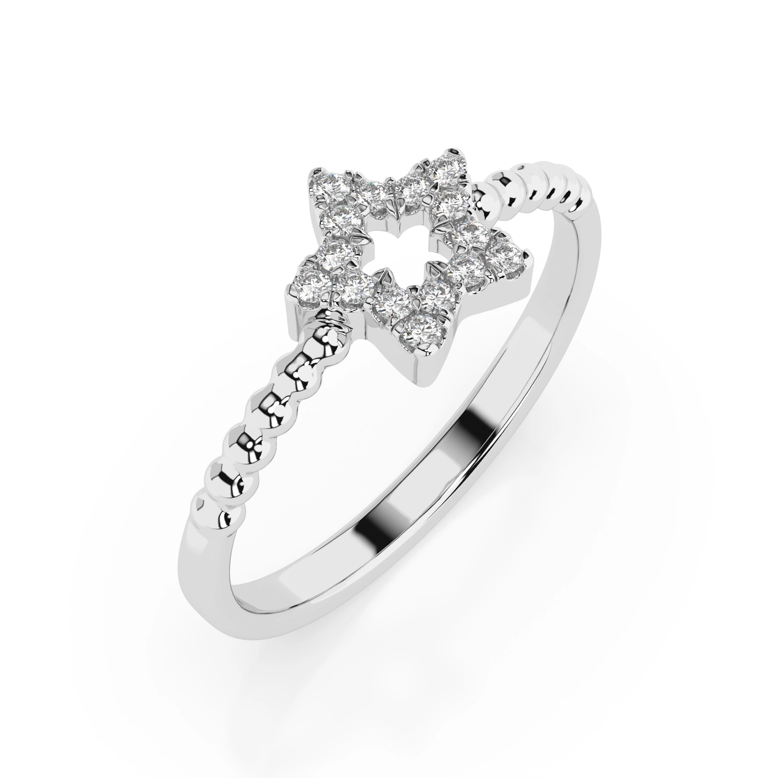 Bague Le Secret des Reines Minimalisme ronde 0,09 ct — vue 1