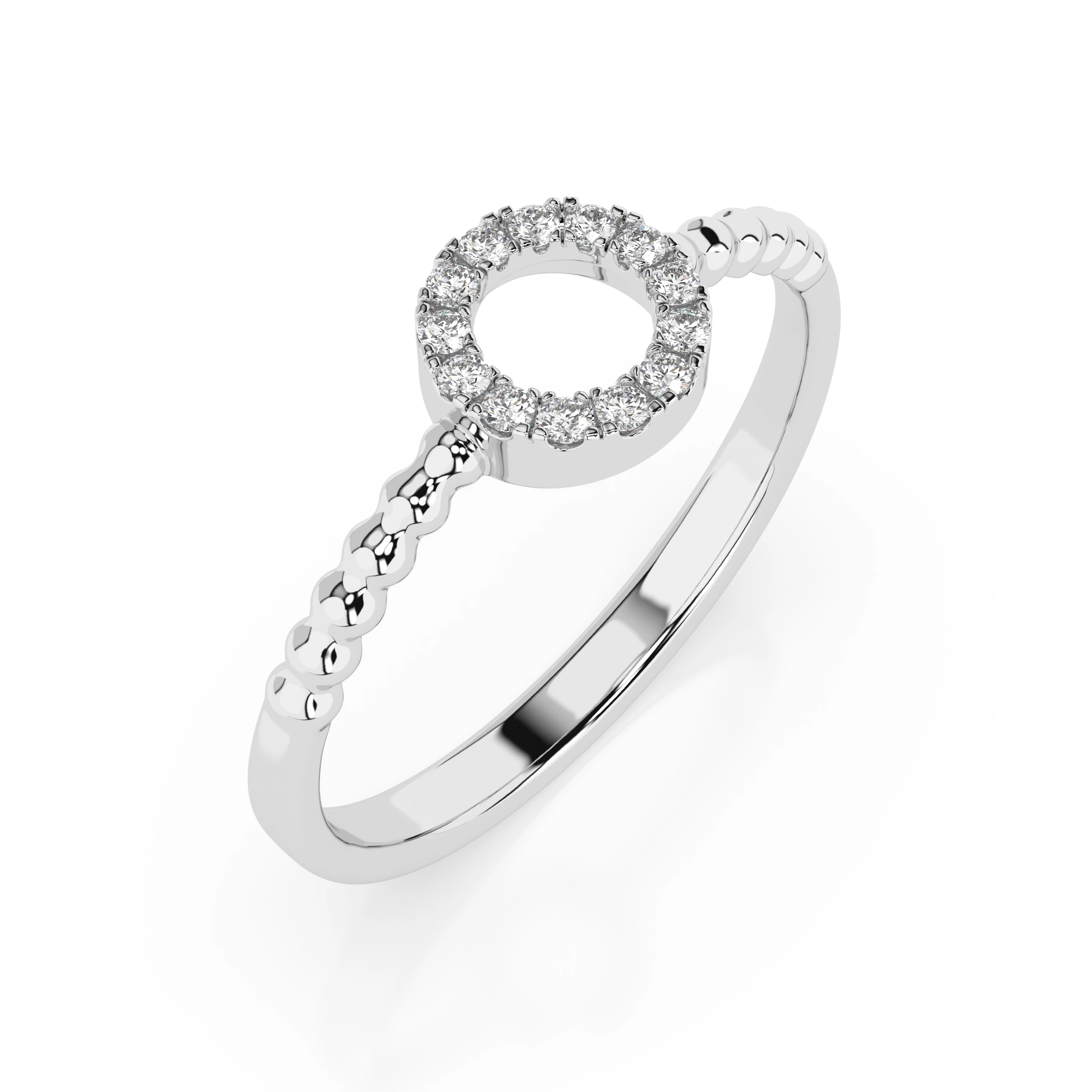 Bague L'Exquise Minimalisme ronde 0,08 ct — vue 1