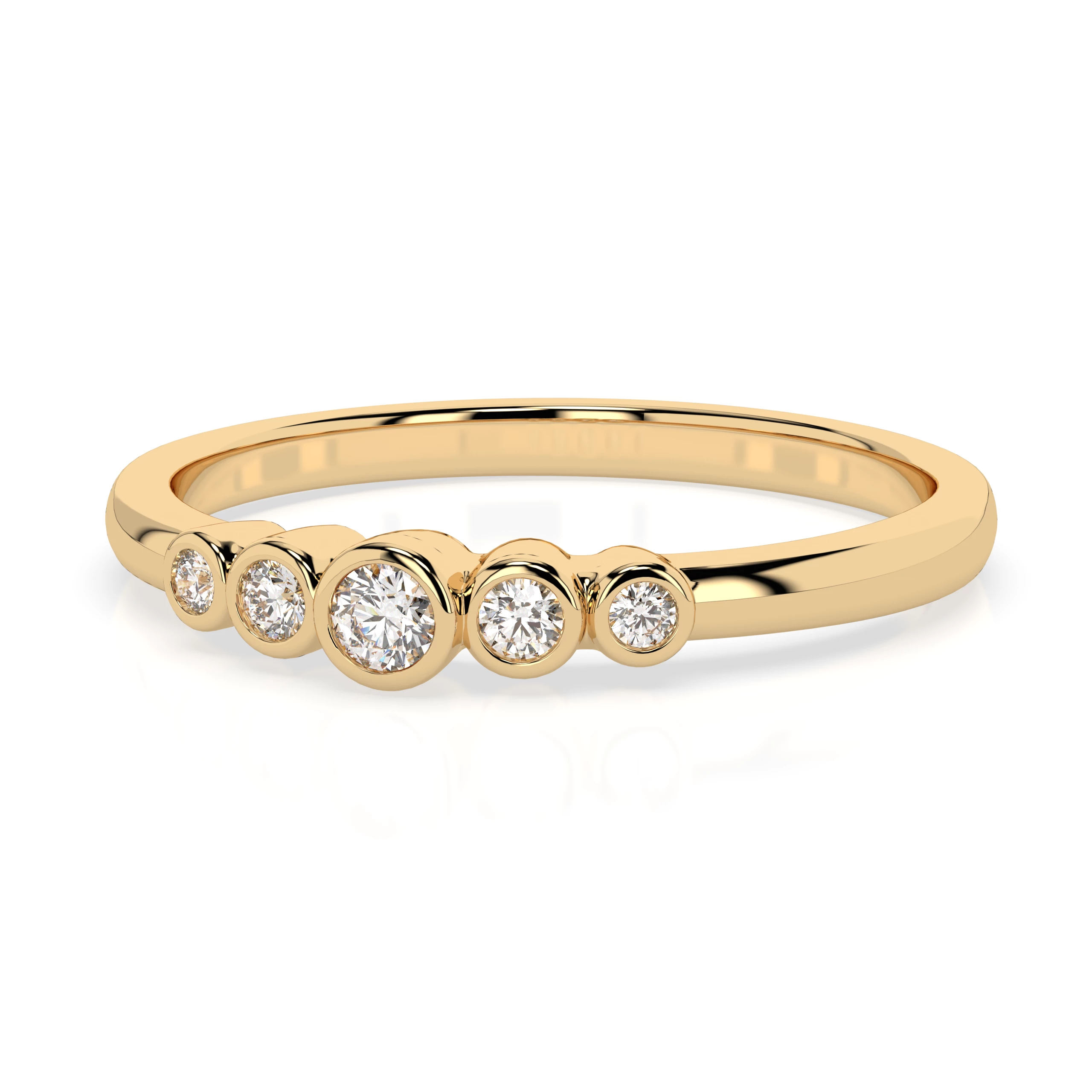 Bague Flamme Précieuse Éternité ronde 0,08 ct — vue 6