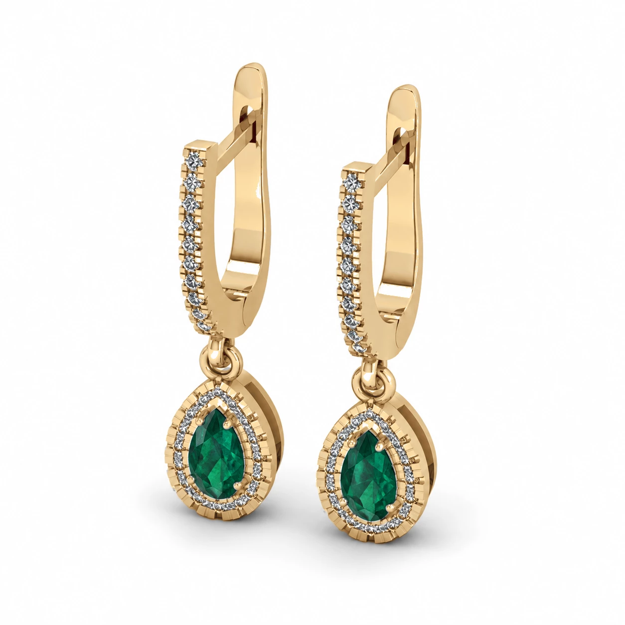 Boucles d'oreilles Règne Légendaire Pierre Précieuse poire 0,38 ct — vue 8