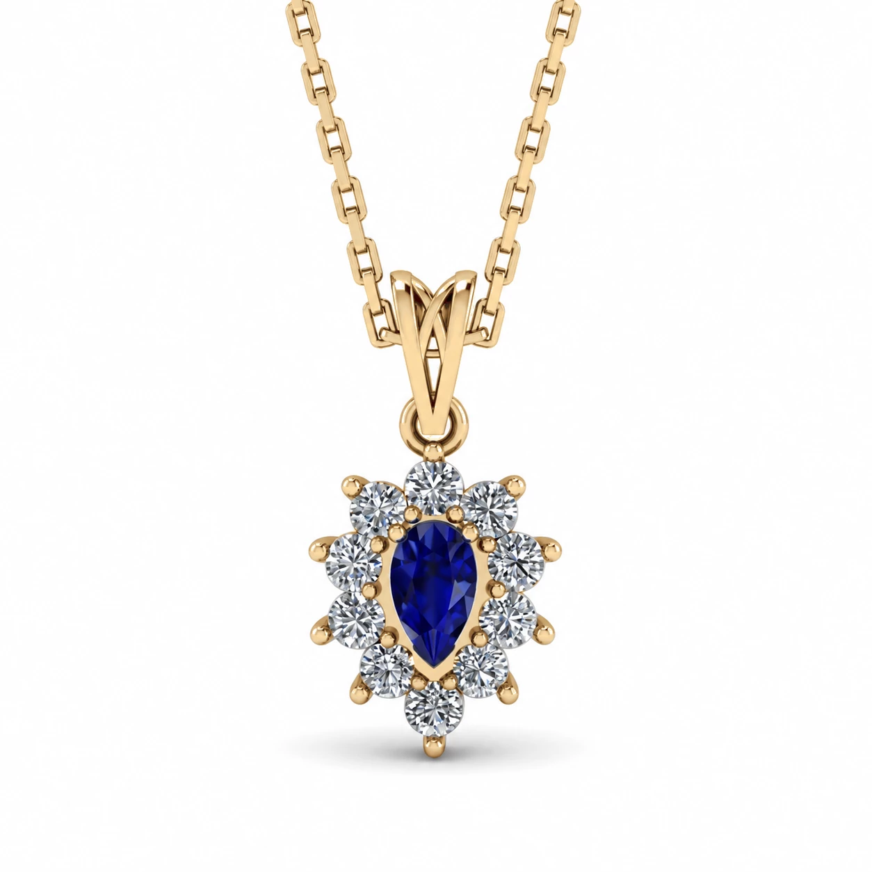 Collier Lumière Infinie Pierre Précieuse poire 0,23 ct — vue 8