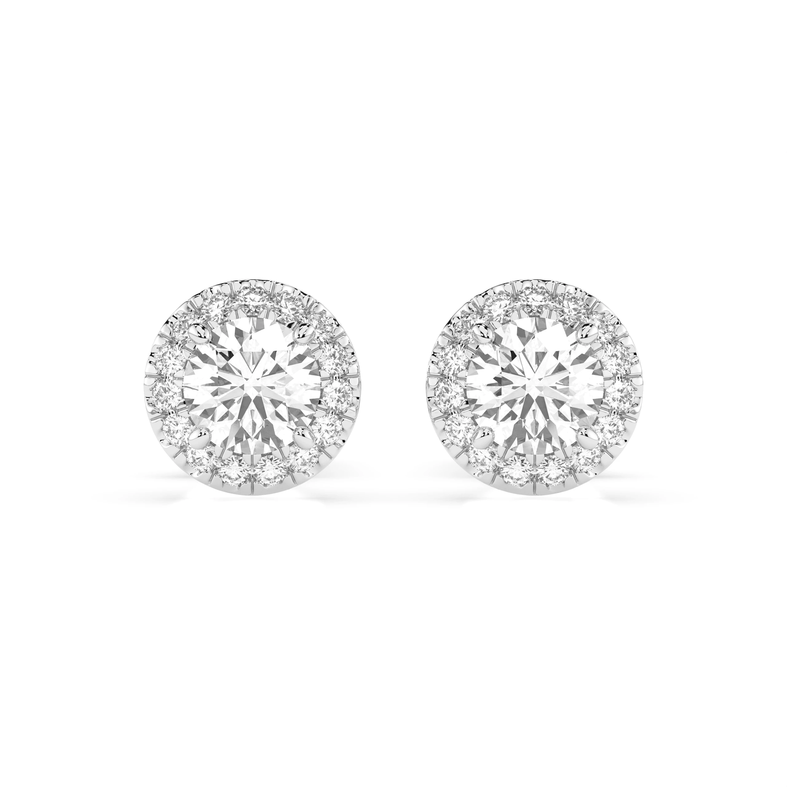 Boucles d'oreilles Idylle Divine Solitaire Éternité ronde 0,5 ct · 4,0 mm — vue 1