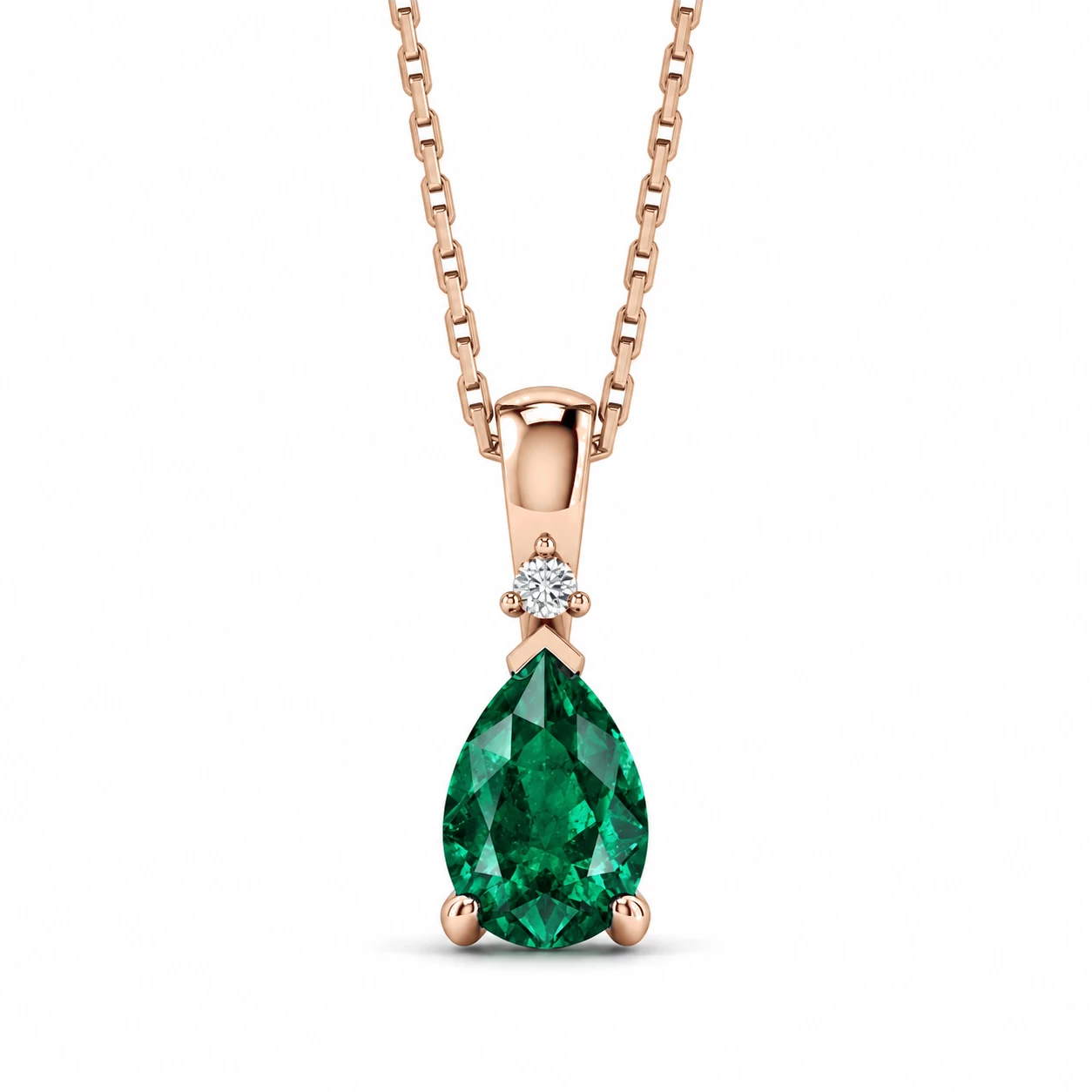 Collier Héritage Éblouissant Pierre Précieuse poire 0,56 ct — vue 1