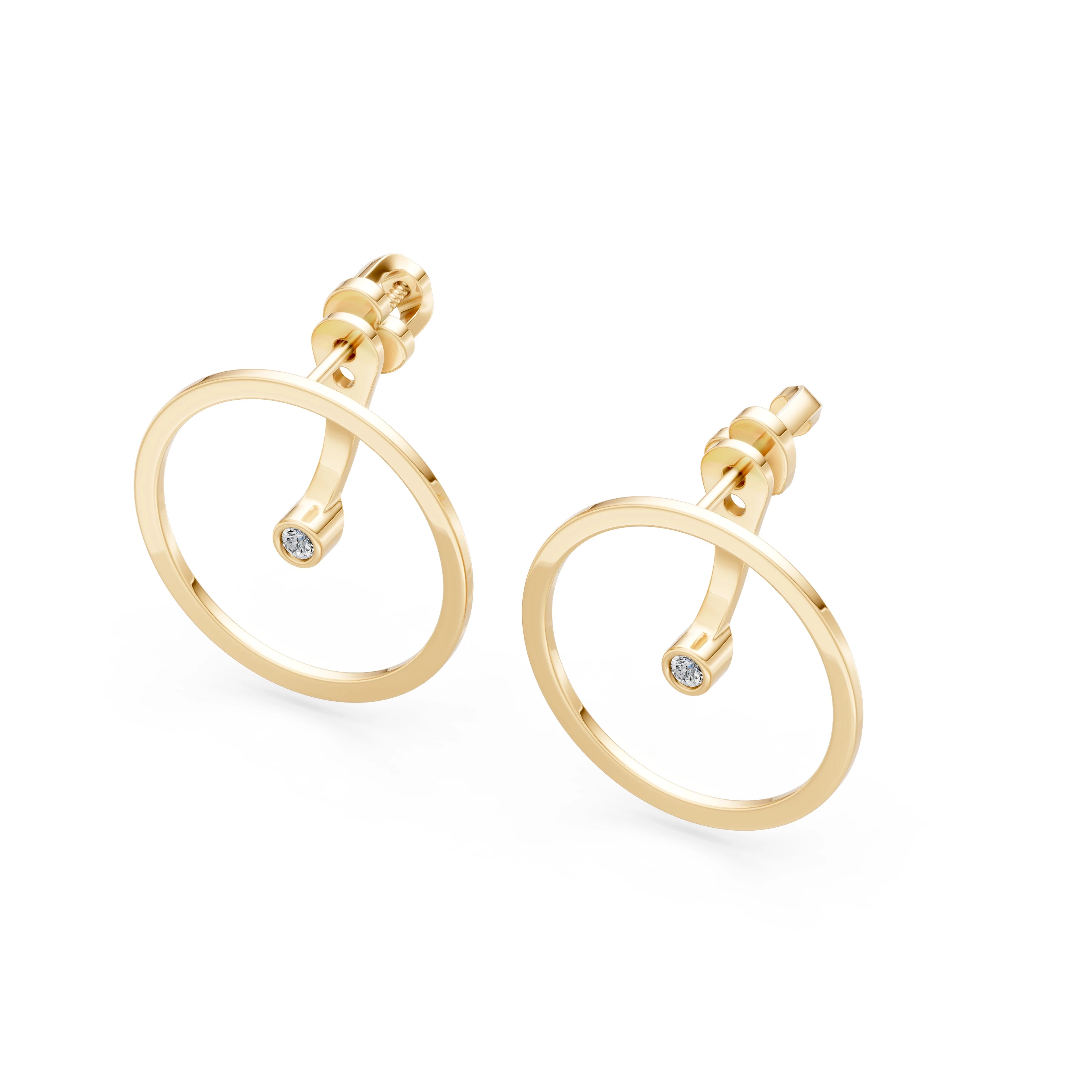 Boucles d'oreilles Secret Royal Minimalisme 0,03 ct — vue 6
