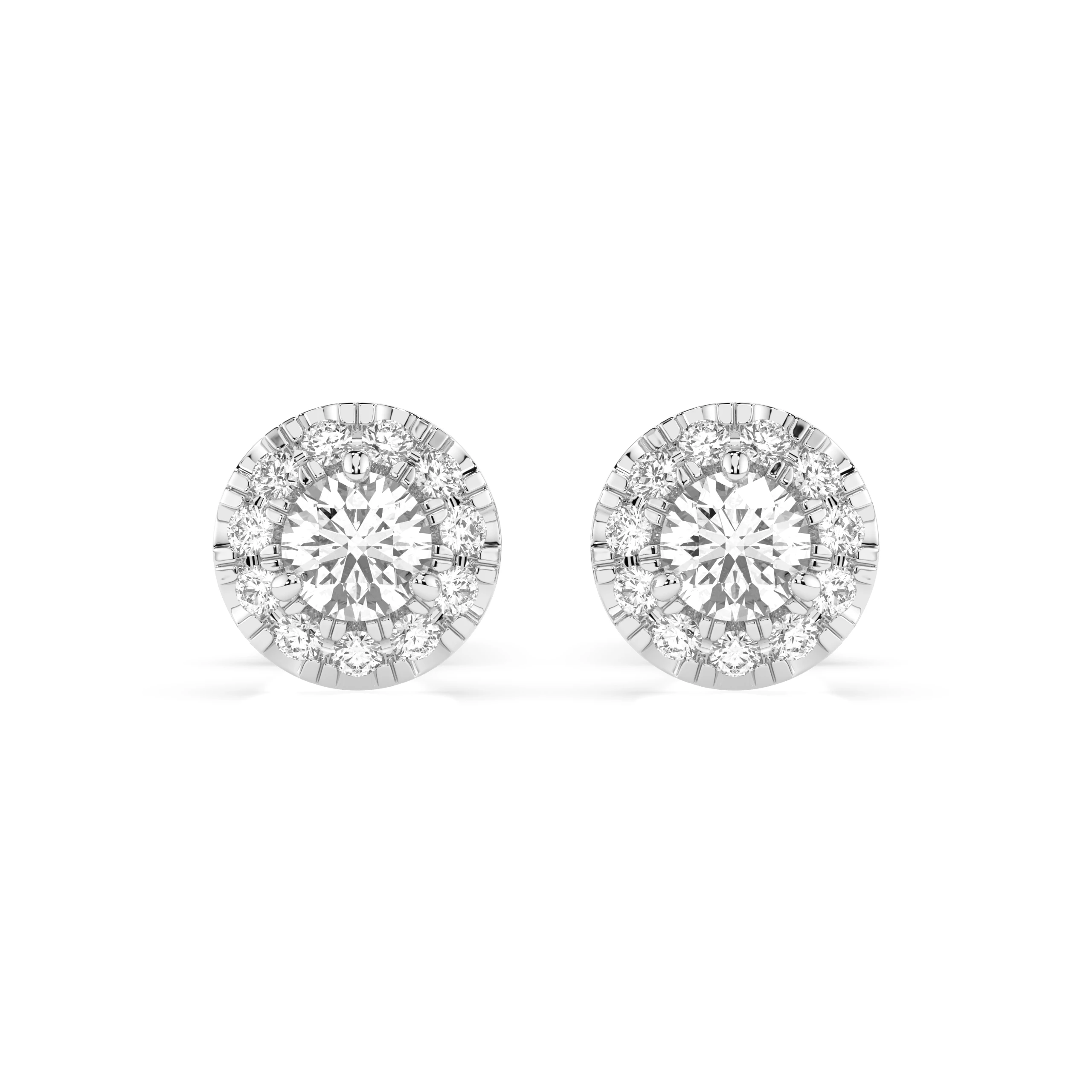 Boucles d'oreilles Caresse Lumineuse Solitaire Éternité ronde 0,24 ct · 3,1 mm — vue 1