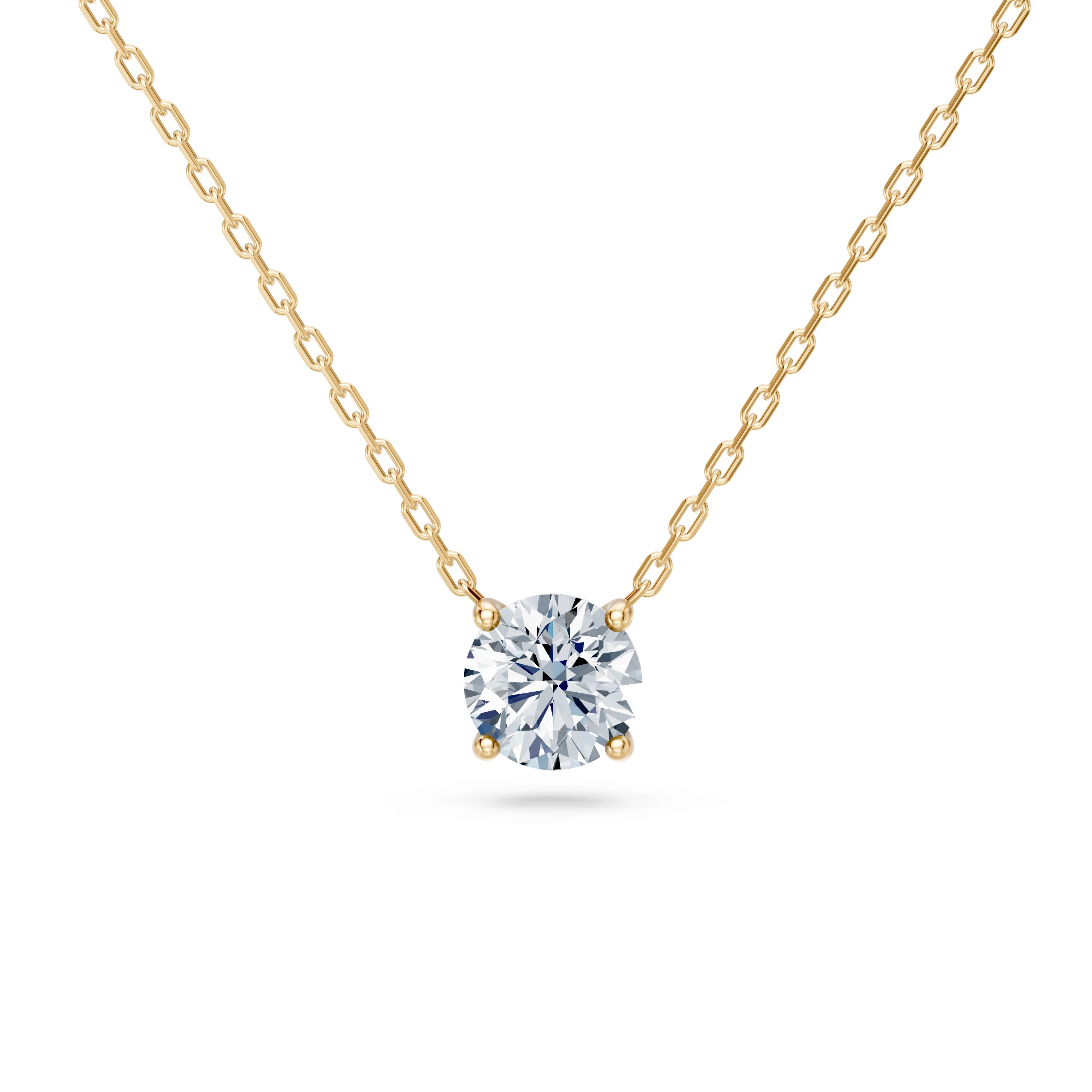 Collier Soleil Radieux Solitaire ronde 0,7 ct · 5,7 mm — vue 4