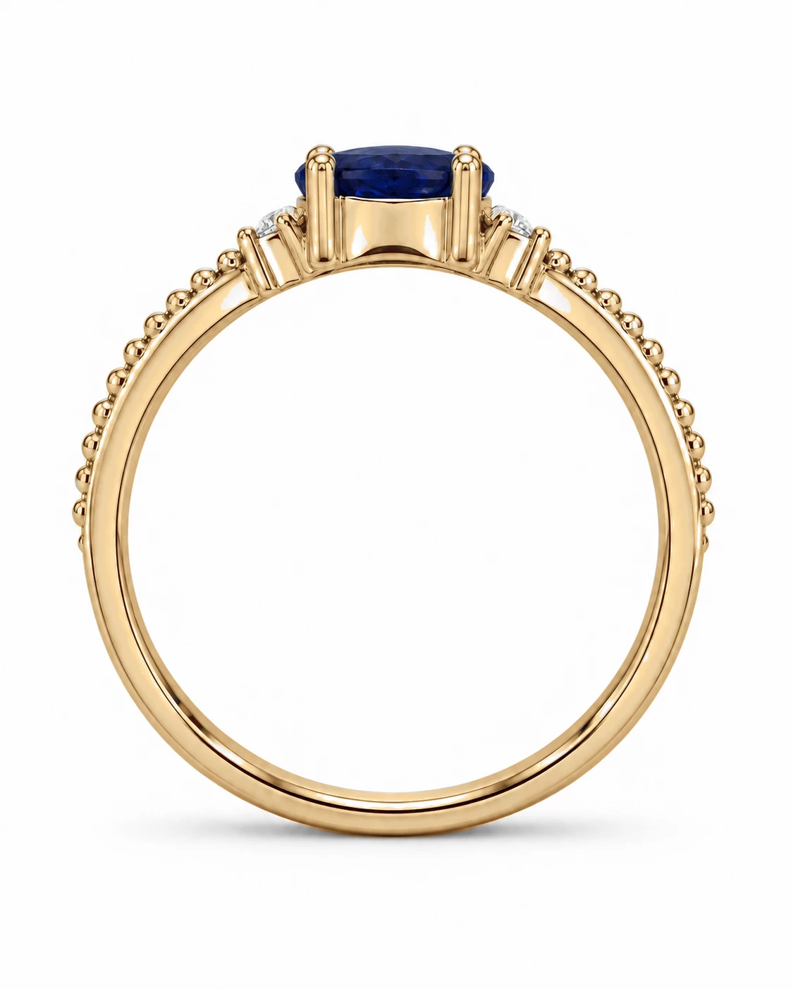Bague Nébuleuse Céleste Pierre Précieuse ovale 0,56 ct — vue 8