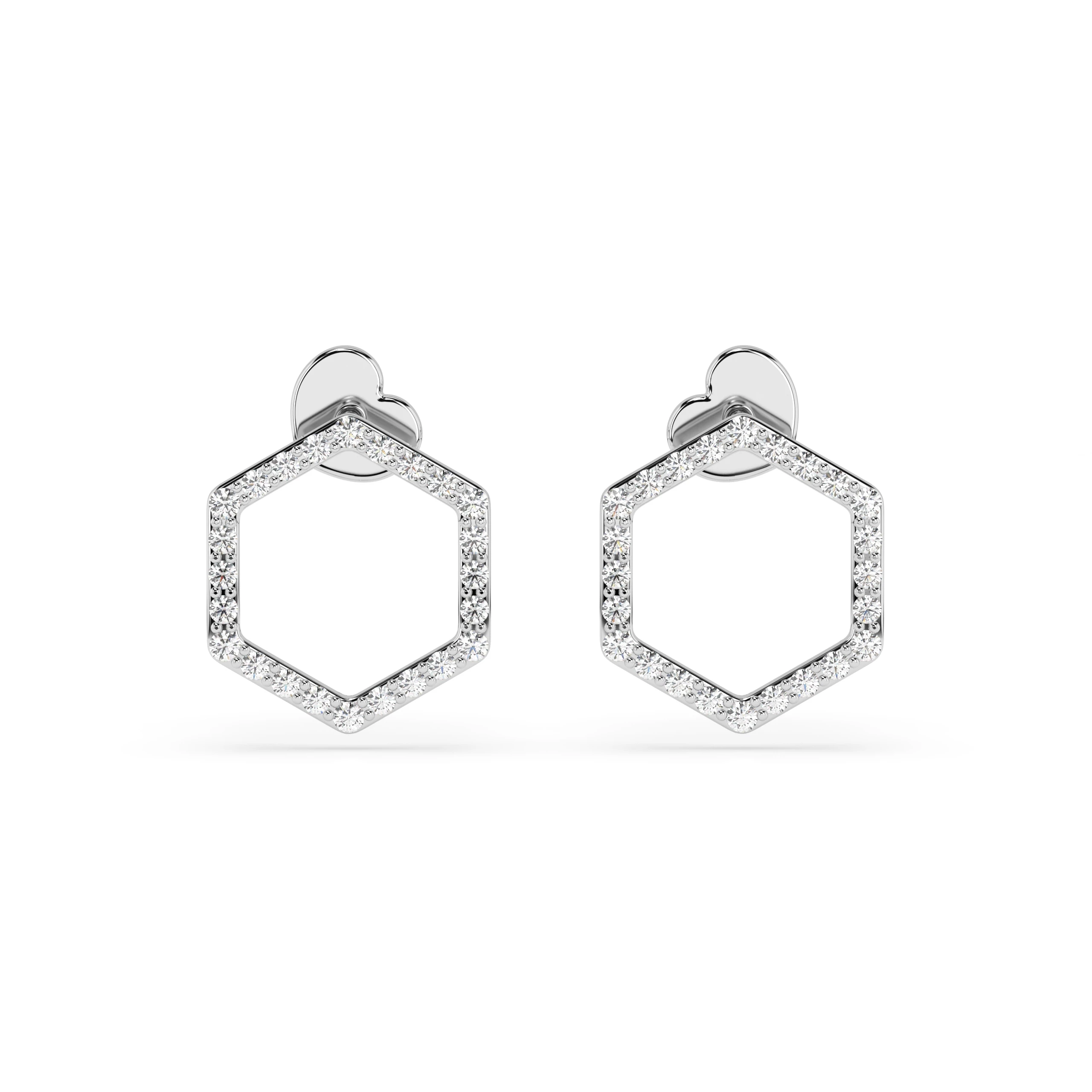 Boucles d'oreilles Aube Rare Minimalisme ronde 0,29 ct — vue 1